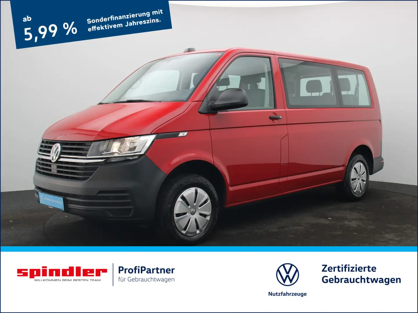 Volkswagen T6.1 Kombi / 9-Sitze, AppConnect, Bluetooth, PDC Rot - 1