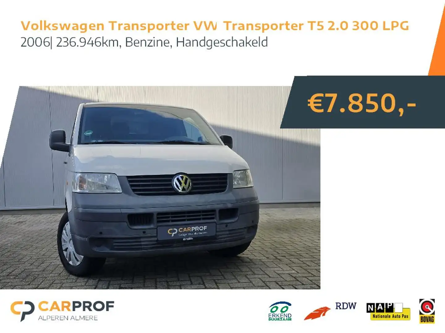 Volkswagen VW T5 2.0 300 LPG Alb - 1
