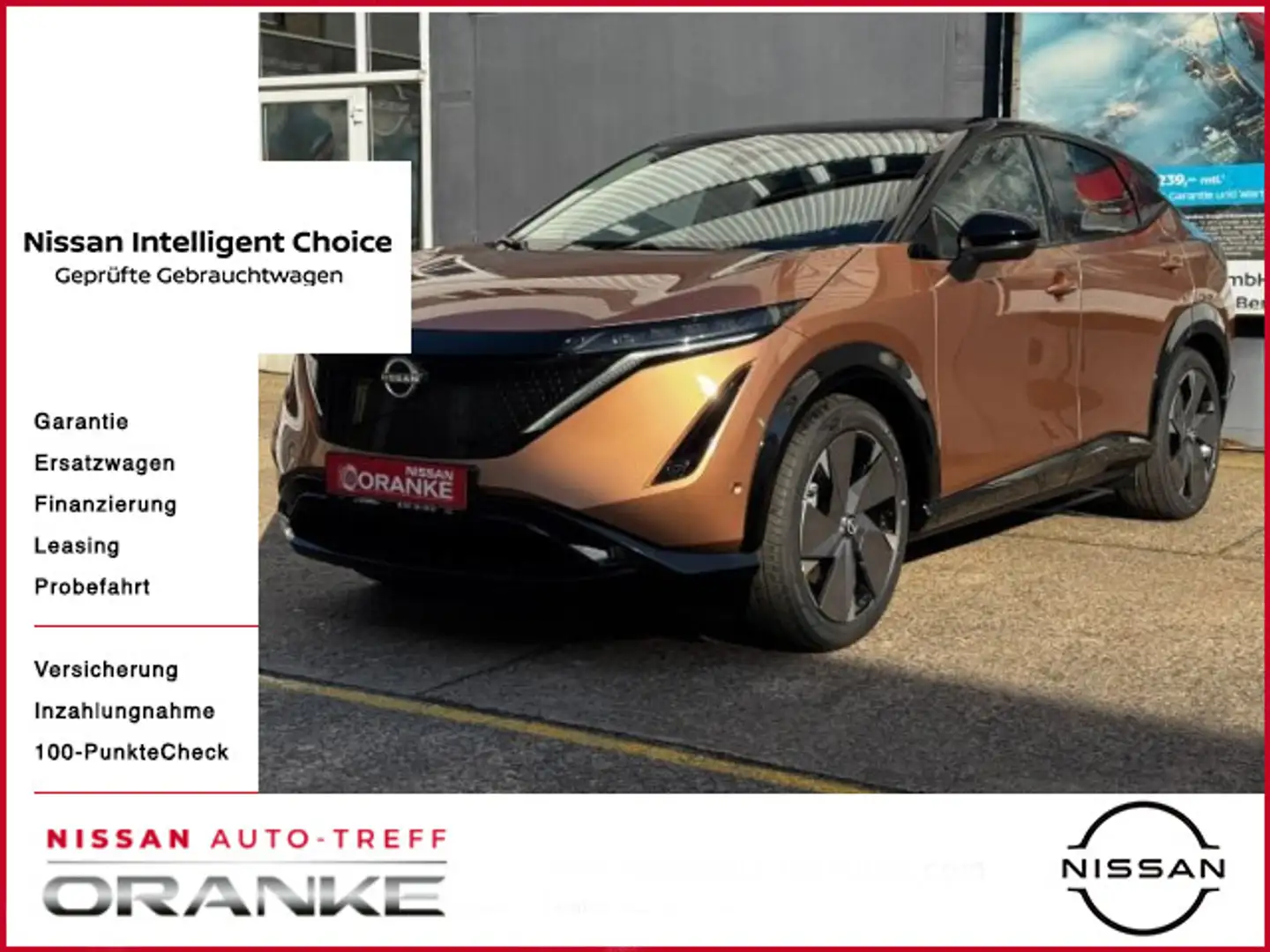 Nissan Ariya 87 kWh 225kW e-4ORCE Evolve+Pack*20Zoll*SD Brązowy - 1