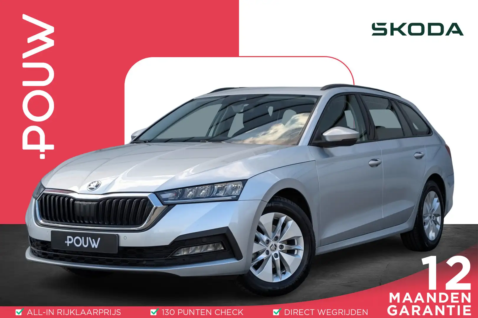 Skoda Octavia Combi 1.0 TSI 110pk Ambition | Navigatie | Apple C Grau - 1