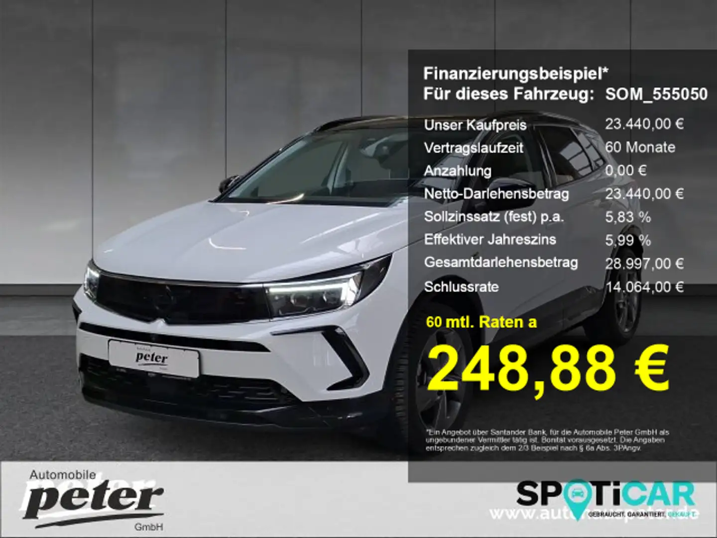 Opel Grandland Grandland 1.2 GS +Allwetter+Beh.Front+LHZ+RFK+ Weiß - 1