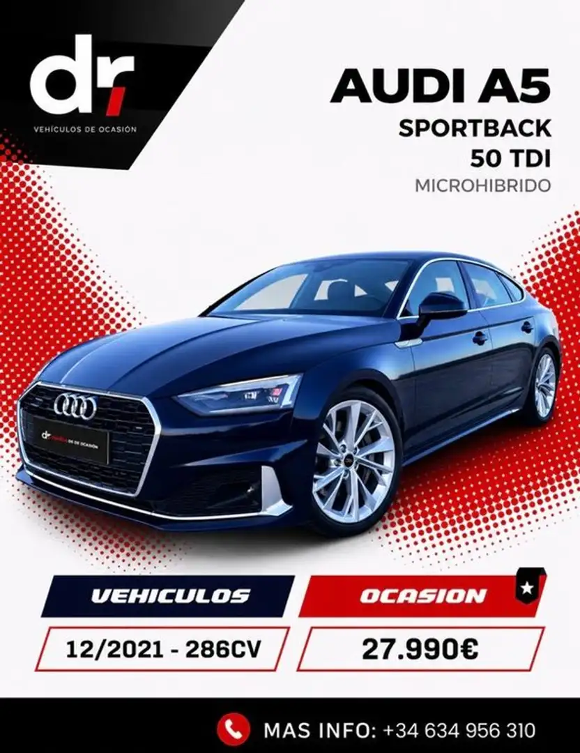 Audi A5 50 Tdi Advance sportback quattro triptonic Negro - 1