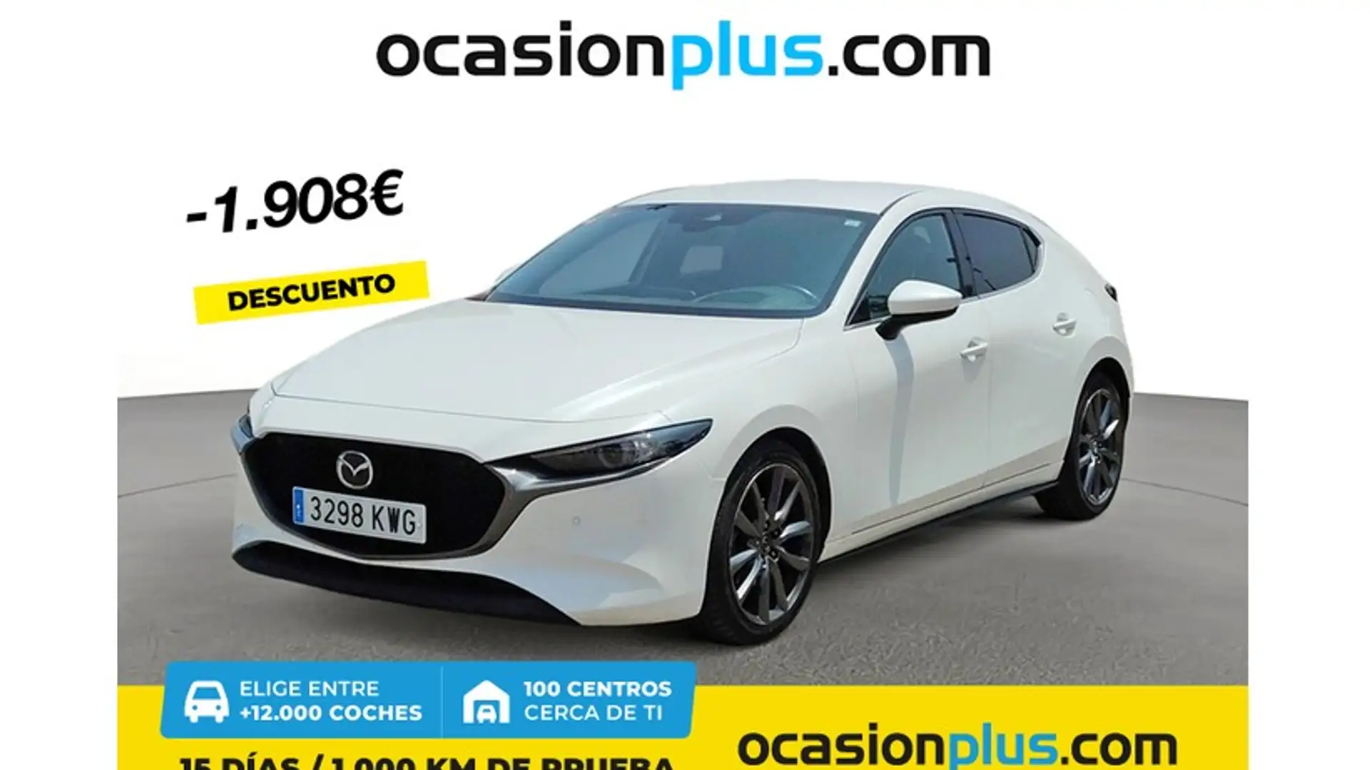 Mazda 3 2.0 e-Skyactiv-G Zenith Aut. 90kW Blanco - 1