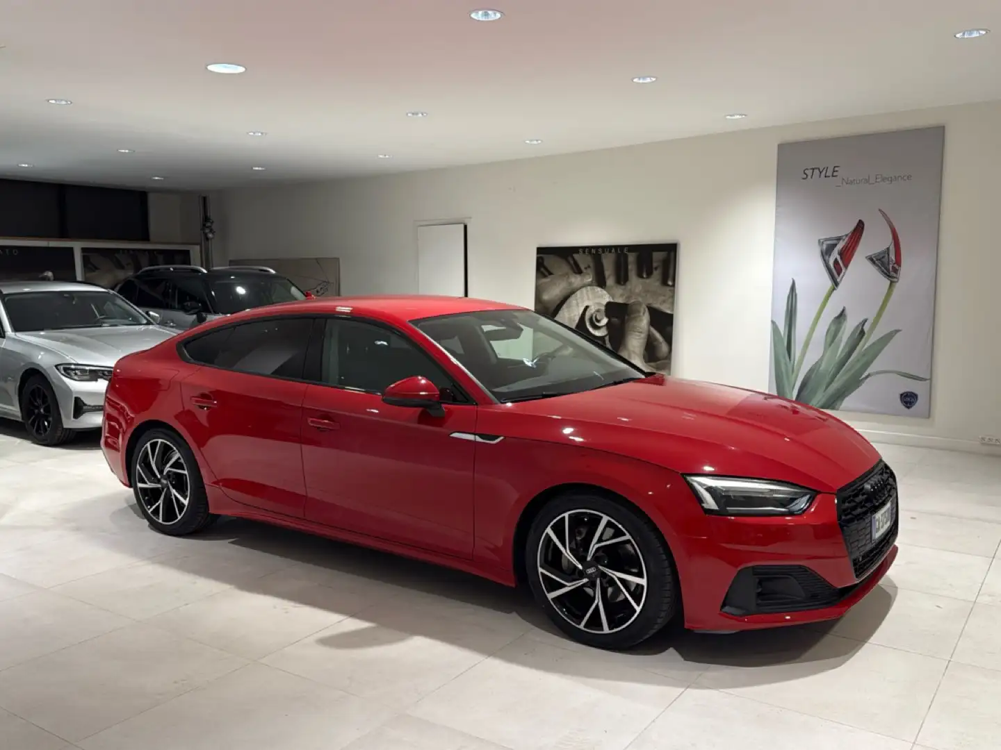 Audi A5 SPB 40TDI 190cv S tronic Navi LED Black Pack 18” Rouge - 2