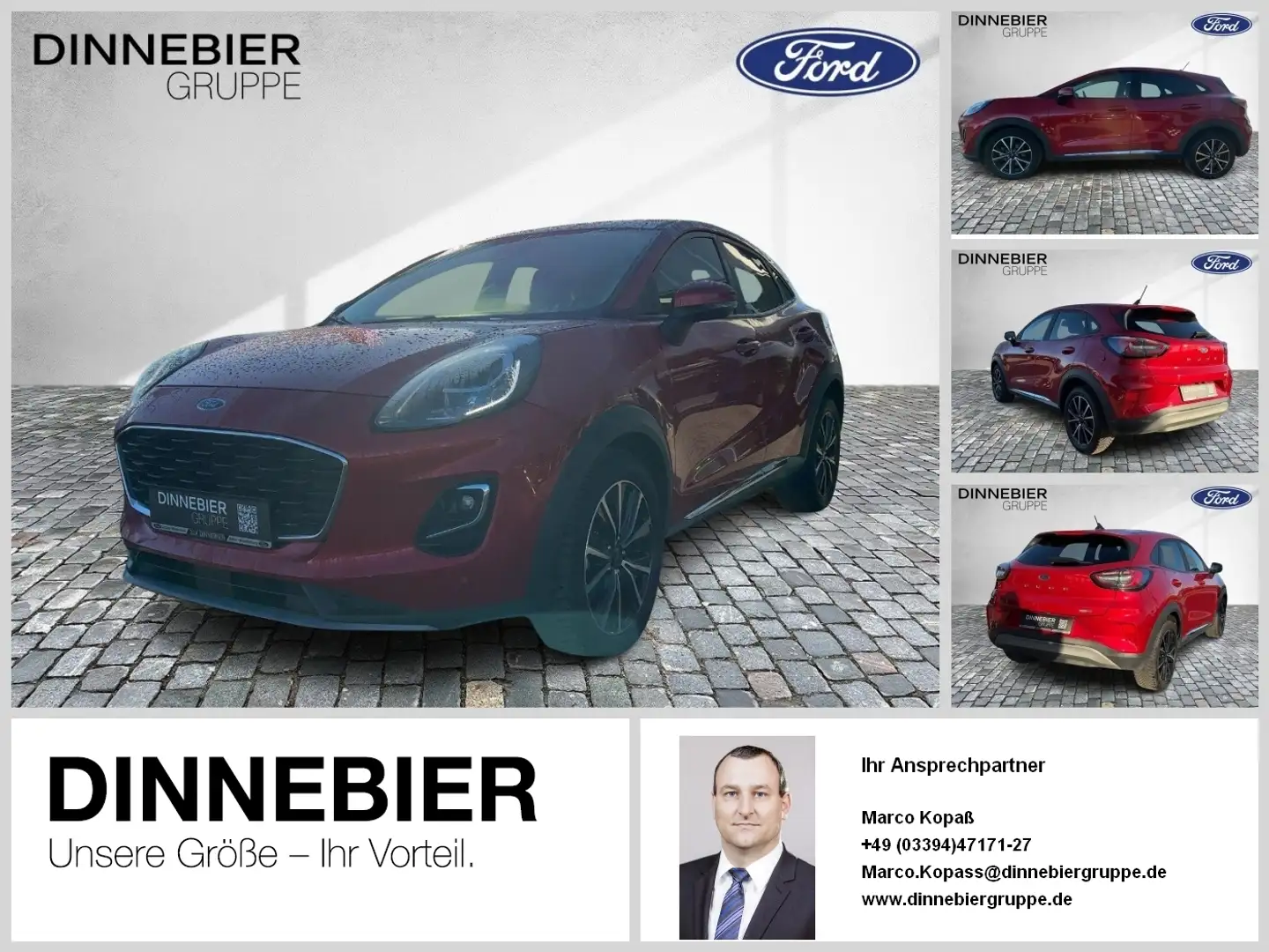 Ford Puma Titanium LED+Kamera+Navi+Winterpaket Rot - 1
