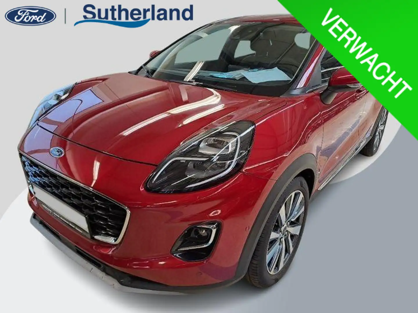 Ford Puma 1.0 EcoBoost Hybrid Titanium X 125pk | Adaptieve C Rood - 1