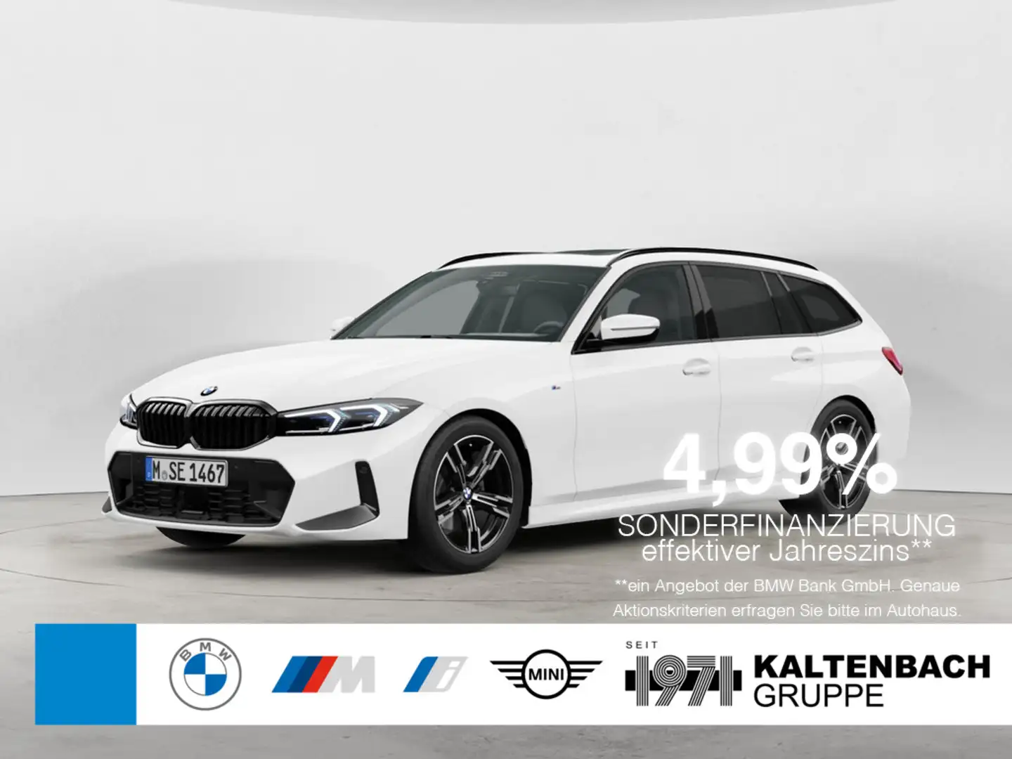 BMW 320 d Touring xDrive M-Sport PANO HUD STANDHZ Blanc - 1