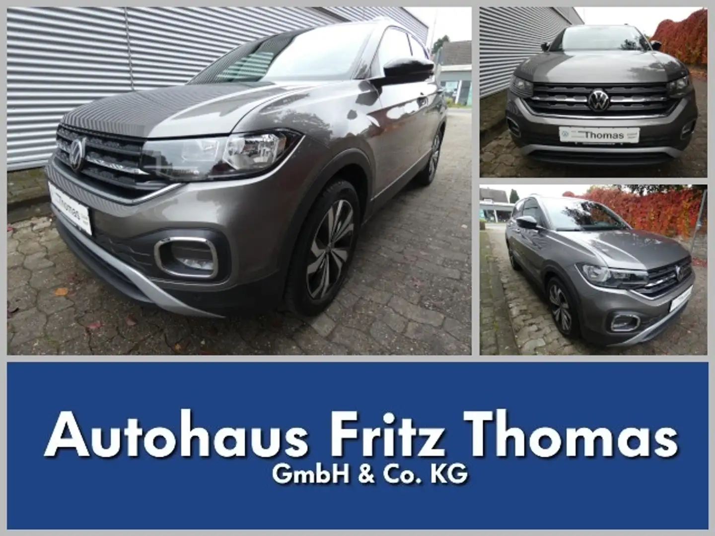 Volkswagen T-Cross 1.0 TSI DSG United Navi AHK SHZ PDC ACC Klima Grau - 1
