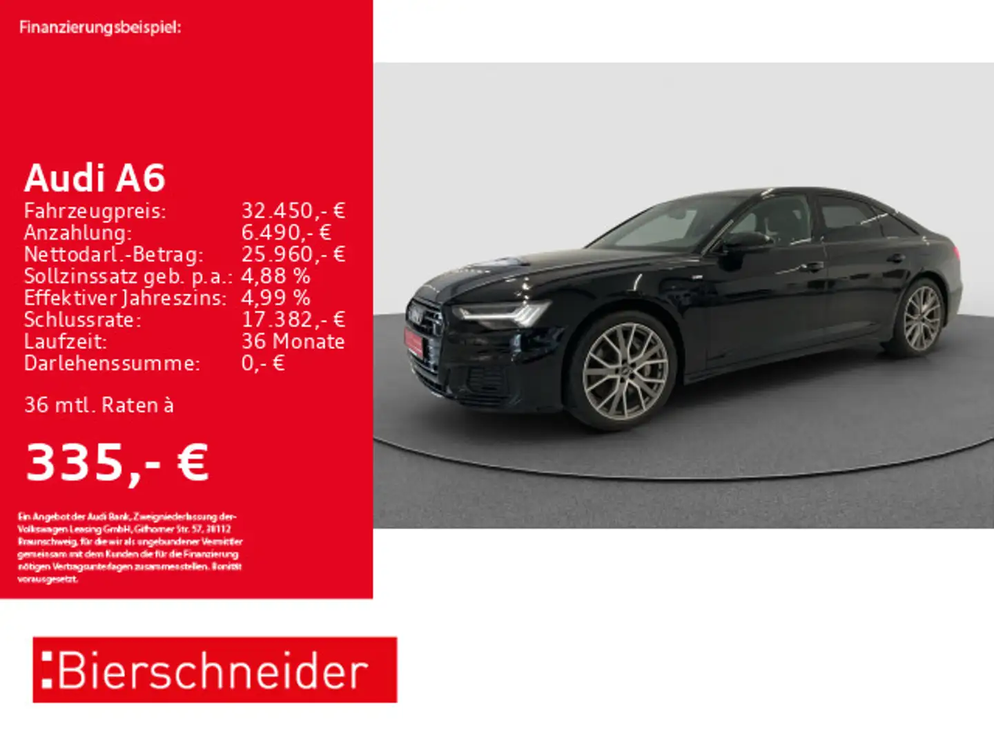 Audi A6 Lim 50 TFSI e qu S-Line Black 20 HD-MATRIX AC Schwarz - 1