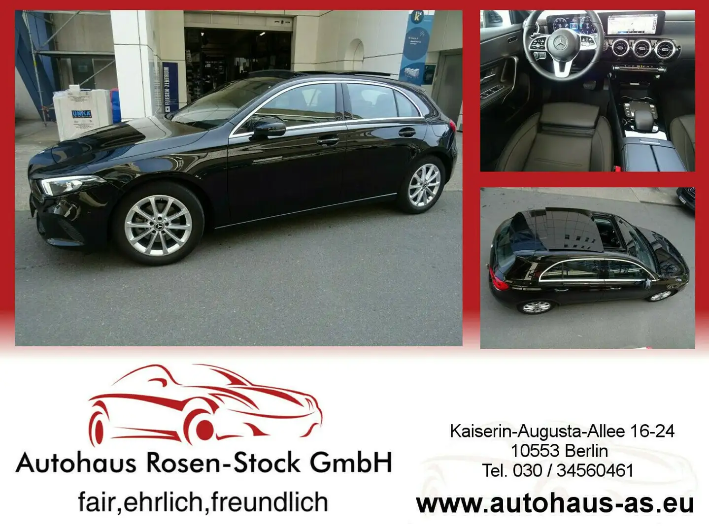Mercedes-Benz A 200 7G-Tronic Urban,Leder,Navig,AHK,Panor Noir - 1