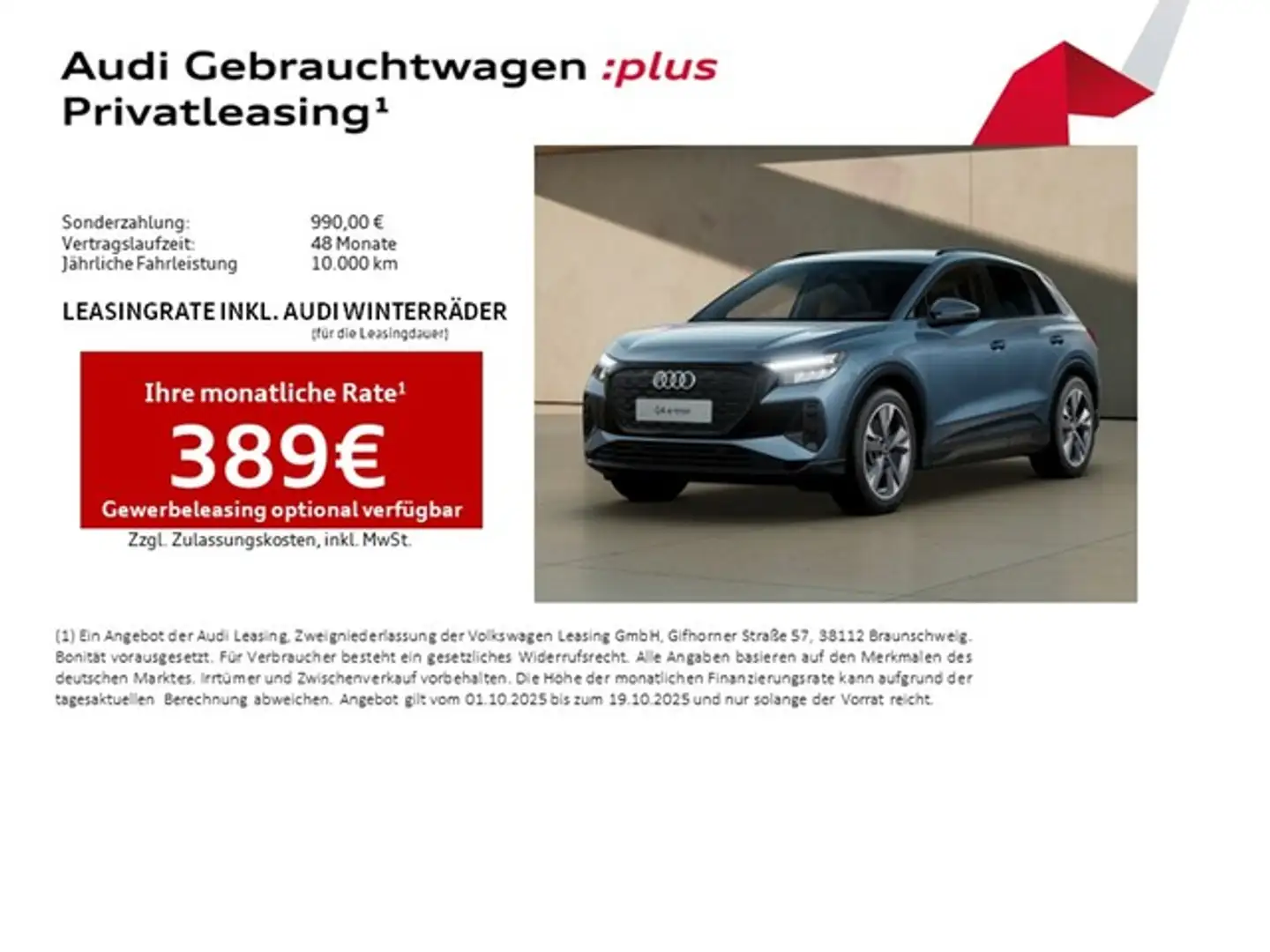 Audi Q4 e-tron 45 Advanced LM20 AHK Sportsitze Kamera Navi+ Blau - 2