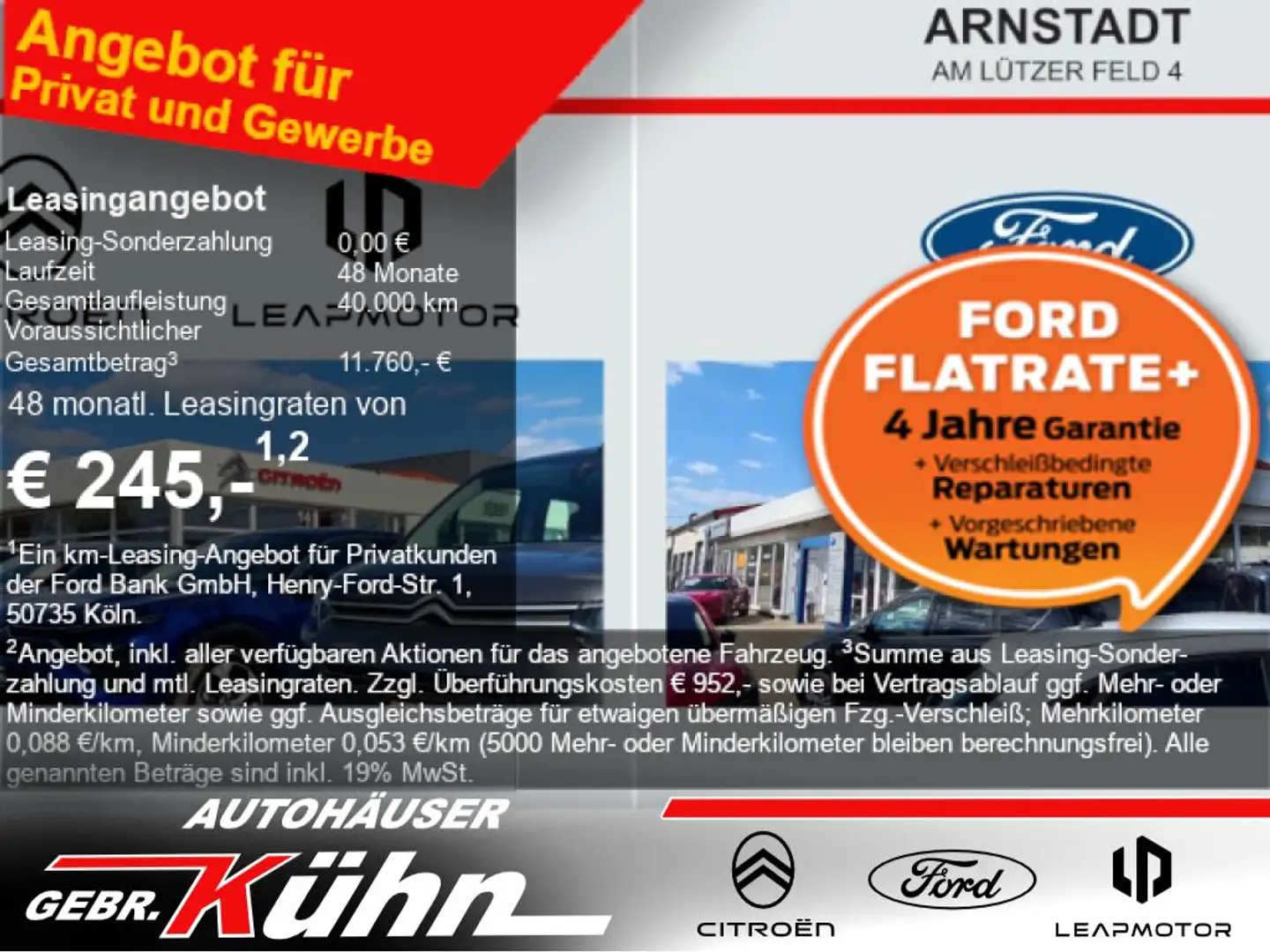 Ford Transit Courier 54kWh Trend - Winter-Pak., Holzbod., Klima-Aut. Weiß - 1