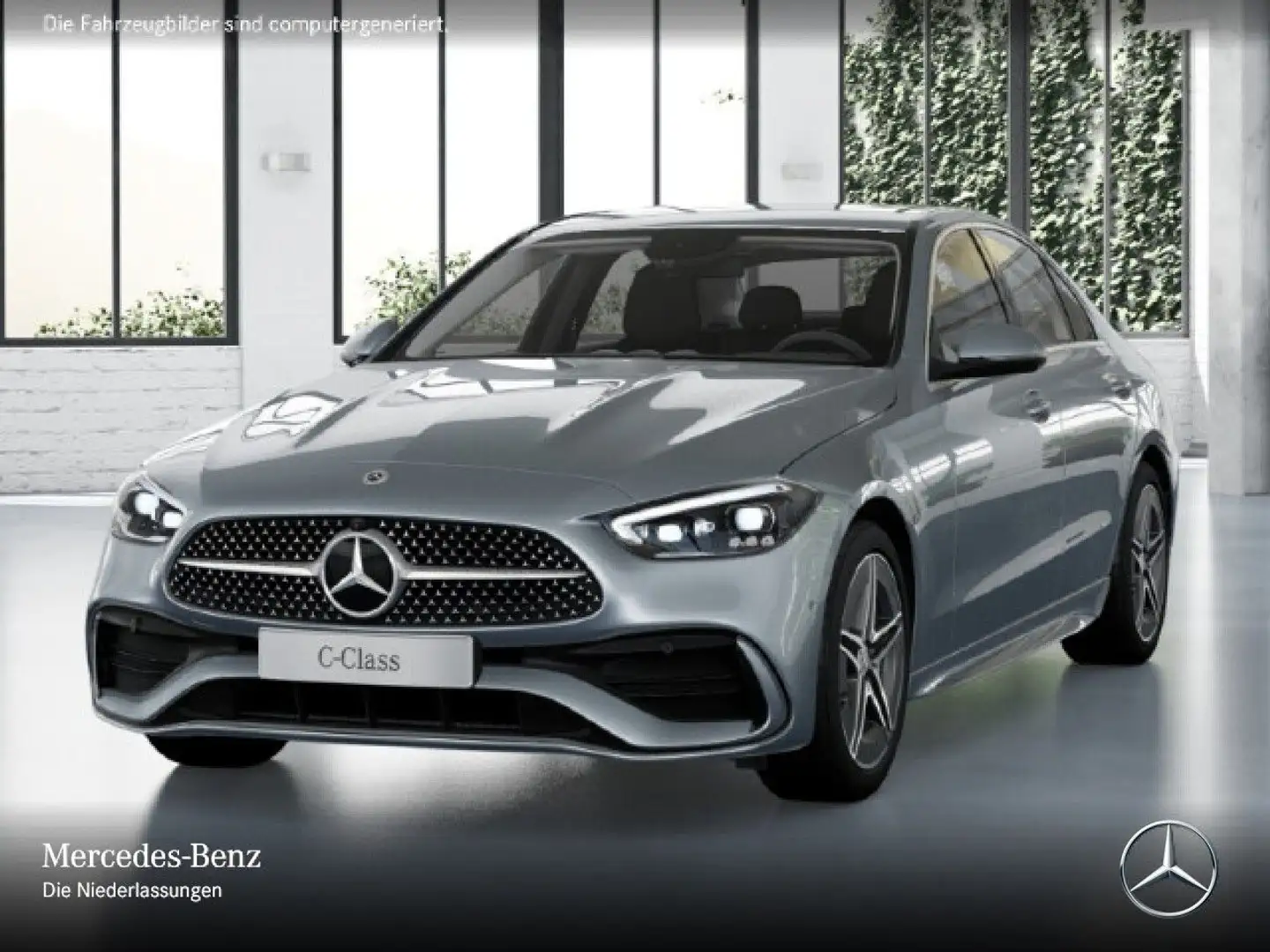 Mercedes-Benz C 300 d AMG+360+AHK+TOTW+KEYLESS+9G Silber - 2