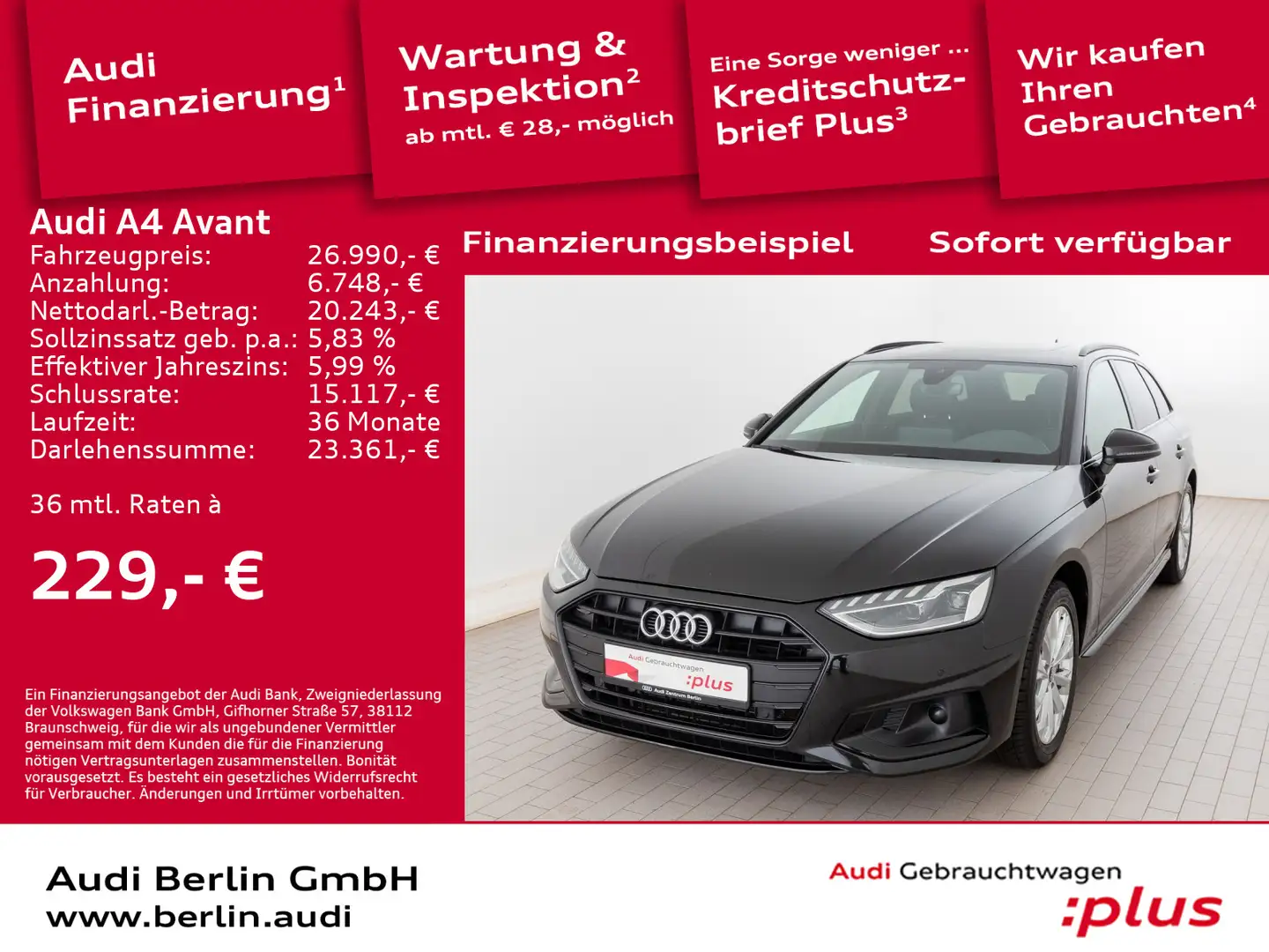 Audi A4 Advanced 40 TDI S tr. SITZHZG PDC LED Zwart - 1