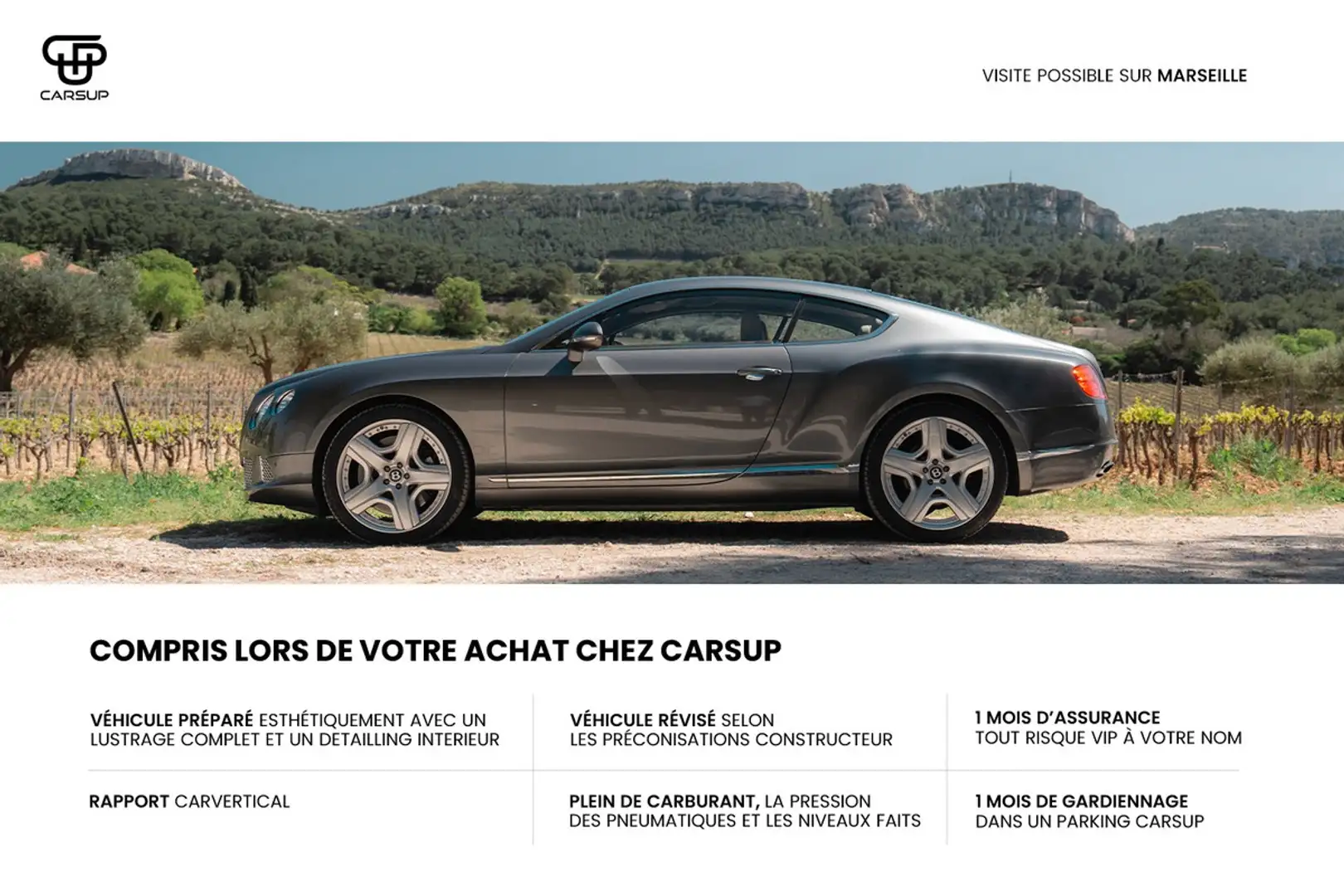 Bentley Continental GT W12 Pack Mulliner Gris - 2