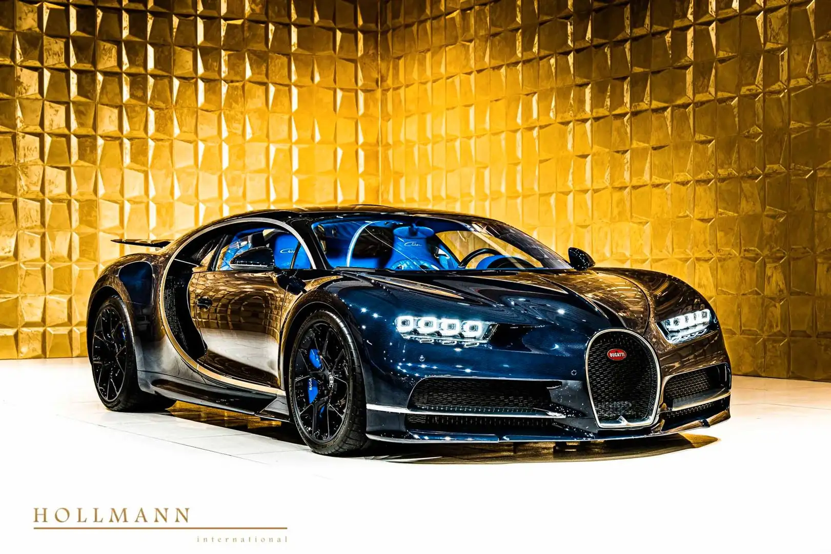 Bugatti Chiron + W16 + 1500 PS + CARBON FIBRE + Blauw - 1