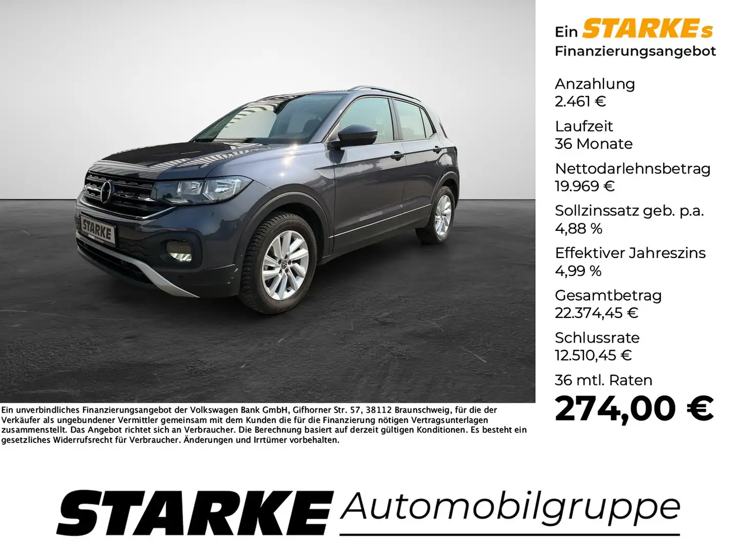 Volkswagen T-Cross 1.0 TSI DSG Life Gris - 1