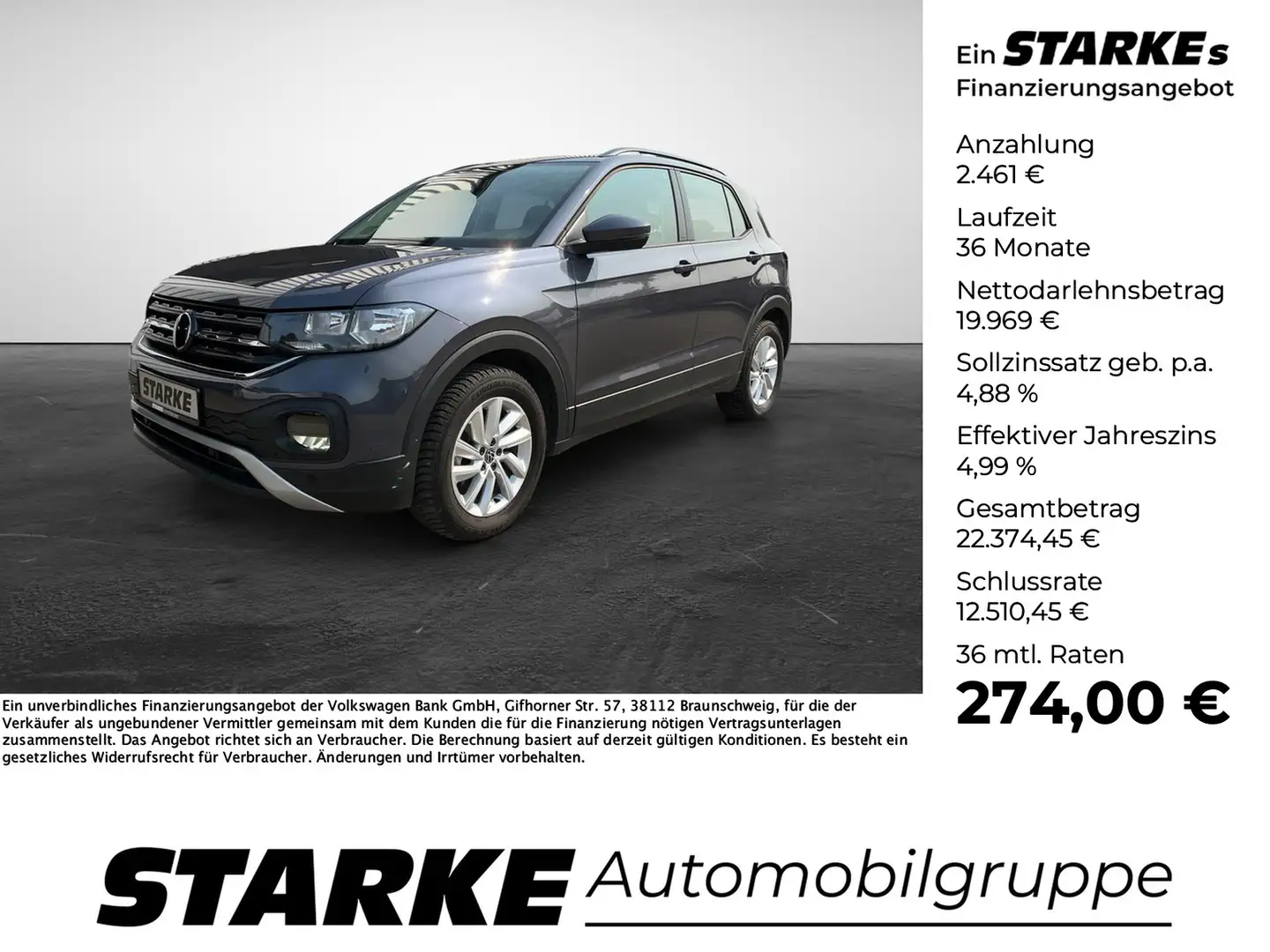Volkswagen T-Cross 1.0 TSI DSG Life Gris - 1