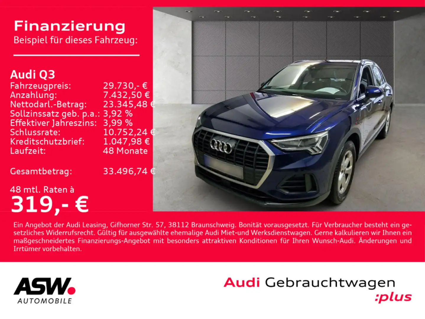 Audi Q3 S line 45TFSI e Stronic LED Navi RFK SHZ Blau - 1