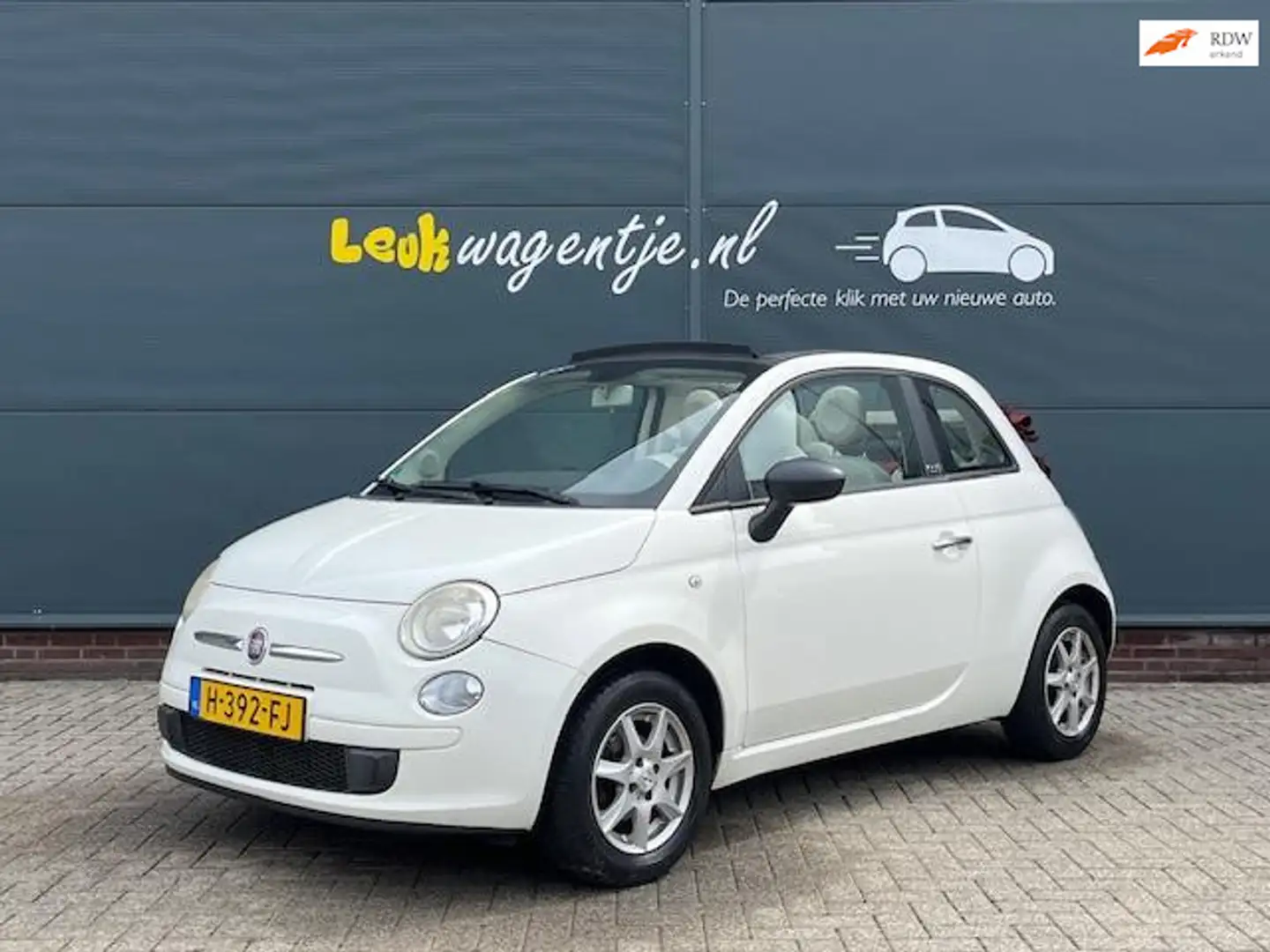 Fiat 500C 1.2 Pop Cabrio *groot scherm *p-sensor *lichtmet. Blanco - 1