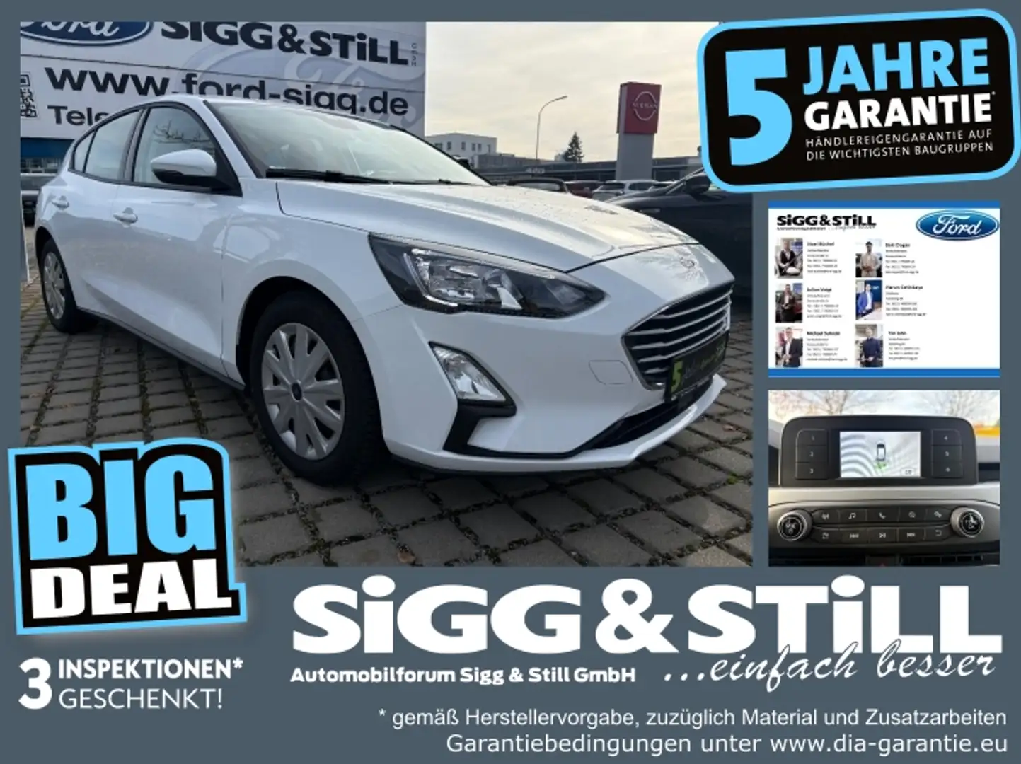 Ford Focus 1.0 EcoBoost Trend LED*KLIMA*SPUR*SHZ*PDC*TEMP Weiß - 1