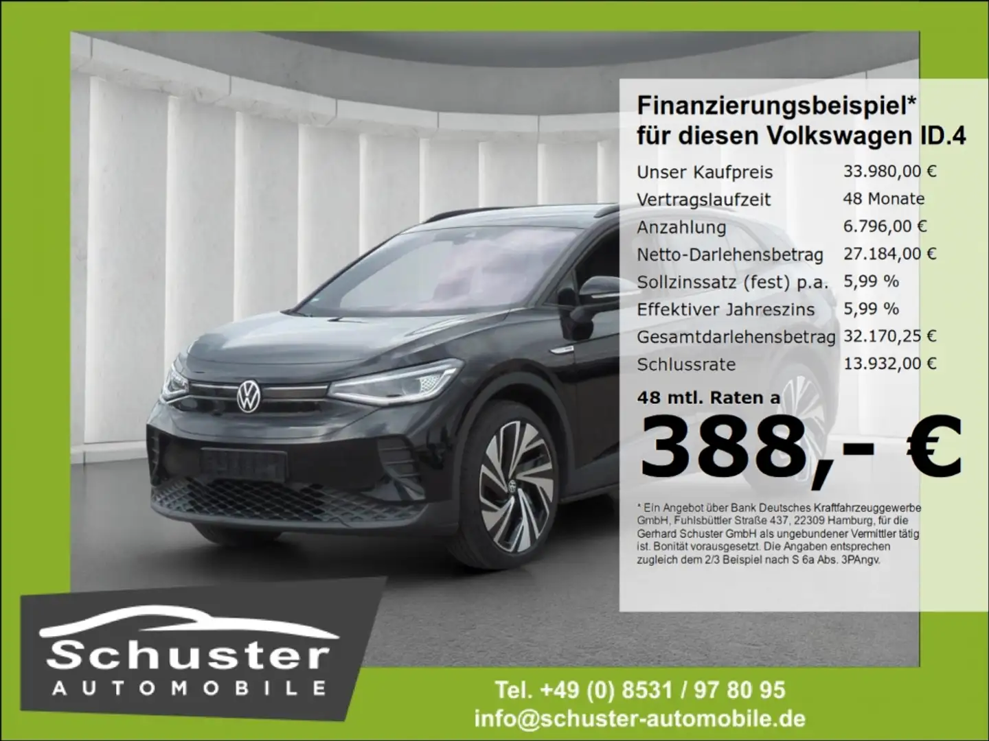 Volkswagen ID.4 Pro Perform*AHK IQ-LED pACC R-Kam Navi 21* Schwarz - 1