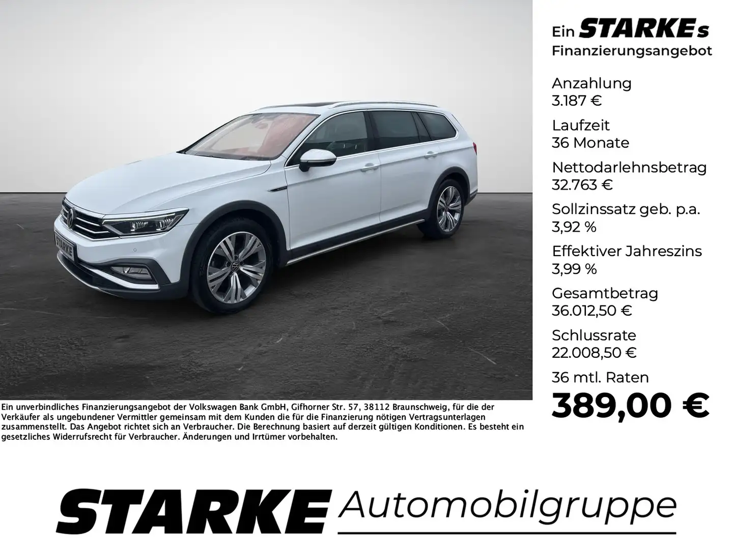 Volkswagen Passat Alltrack 2.0 TDI DSG 4M Harman Kardon, Pano, IQ.Light, AHK Weiß - 1