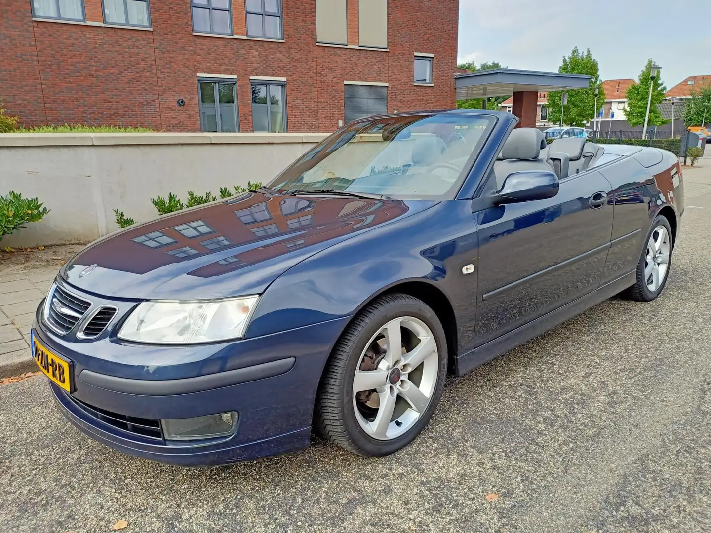 Saab 9-3 Cabrio 1.8t Linear /Airco/Cruise/Leer/PDC Blauw - 2