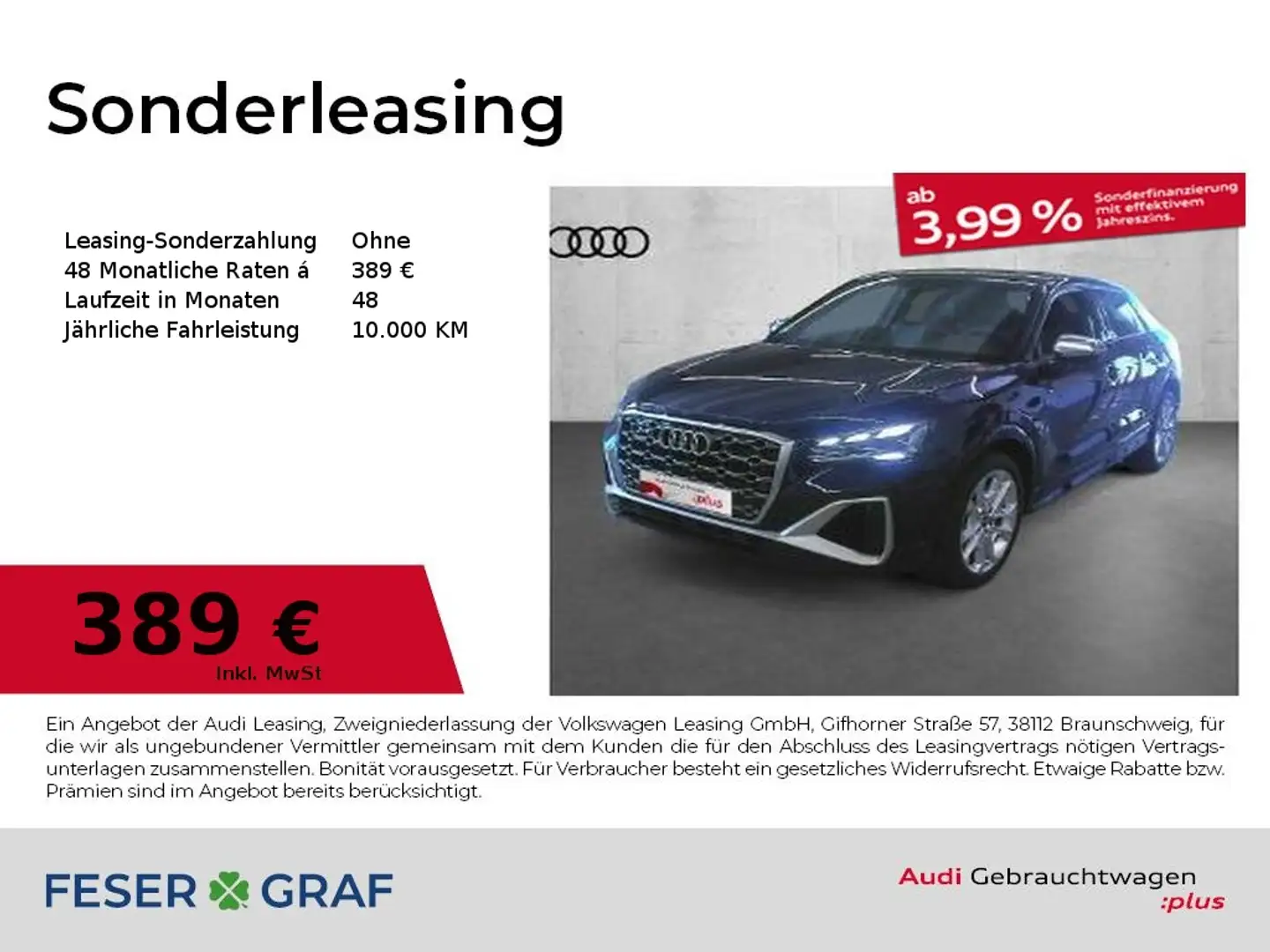 Audi SQ2 TFSI S tronic Matrix Navi AHK Blau - 1