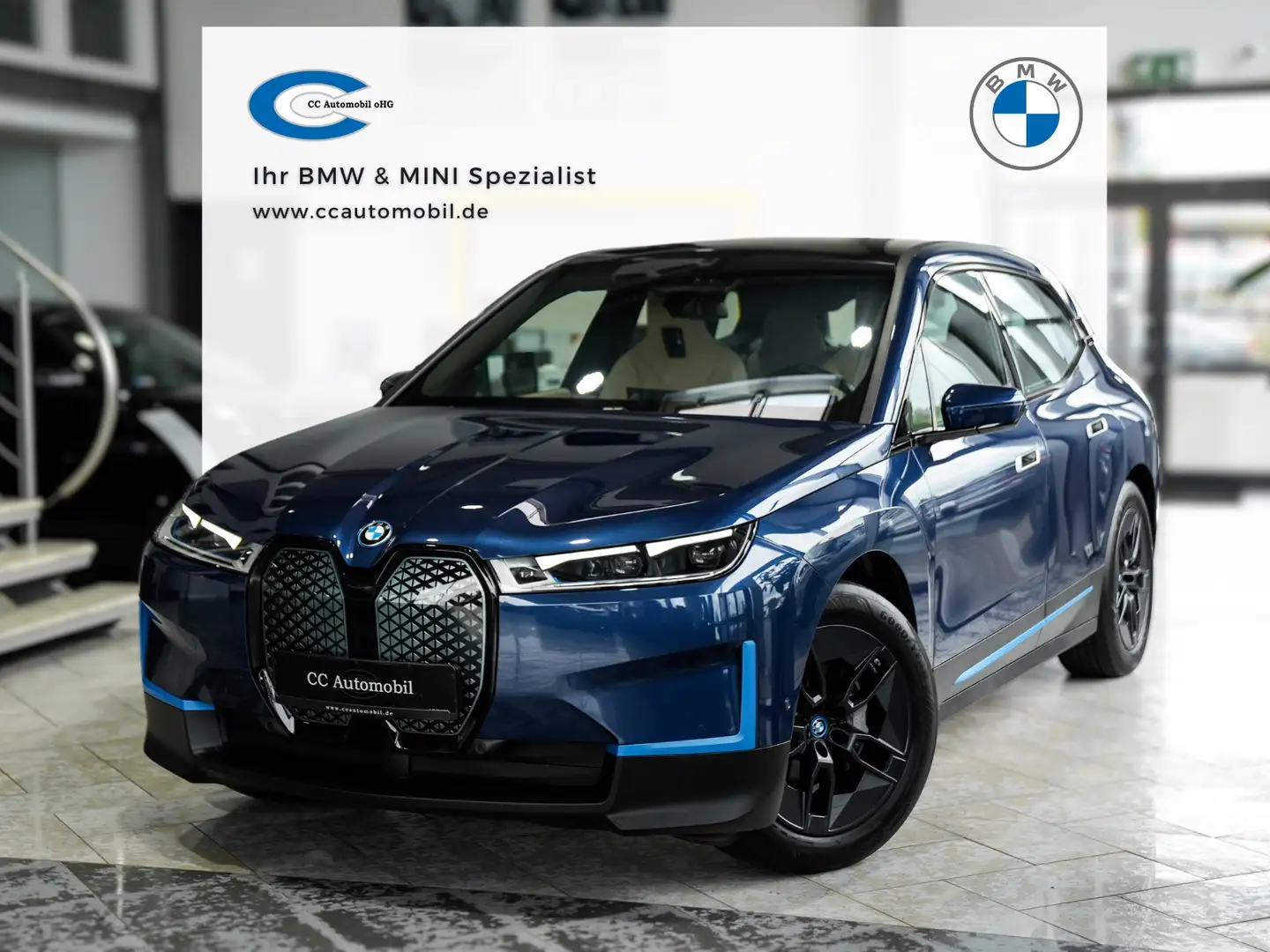 BMW iX xDrive40 Laser ACC 20LM Sky-Lounge Albastru - 1