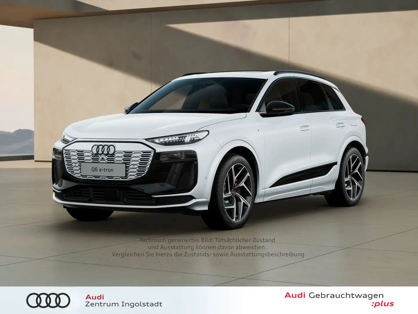 Audi Q6 e-tron qu 2x S line Tech pro AHK PANO 21" Weiß - 1