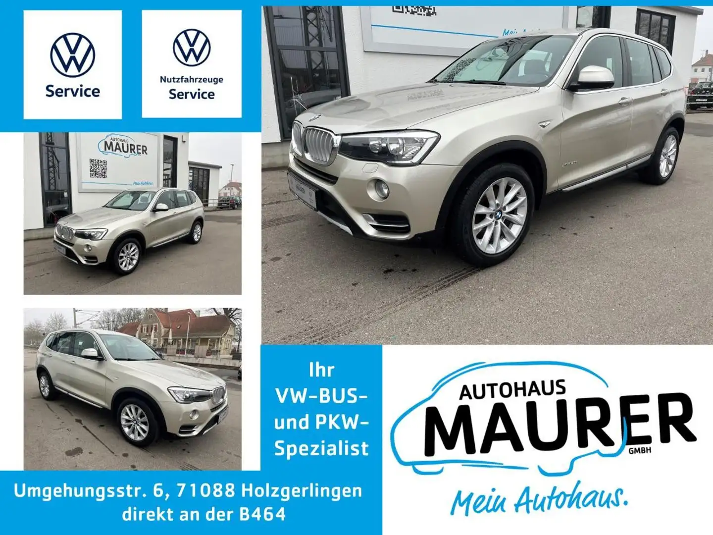 BMW X3 xDrive20d xLine Allrad AHK Navi Sitzheizung PDC Silber - 1