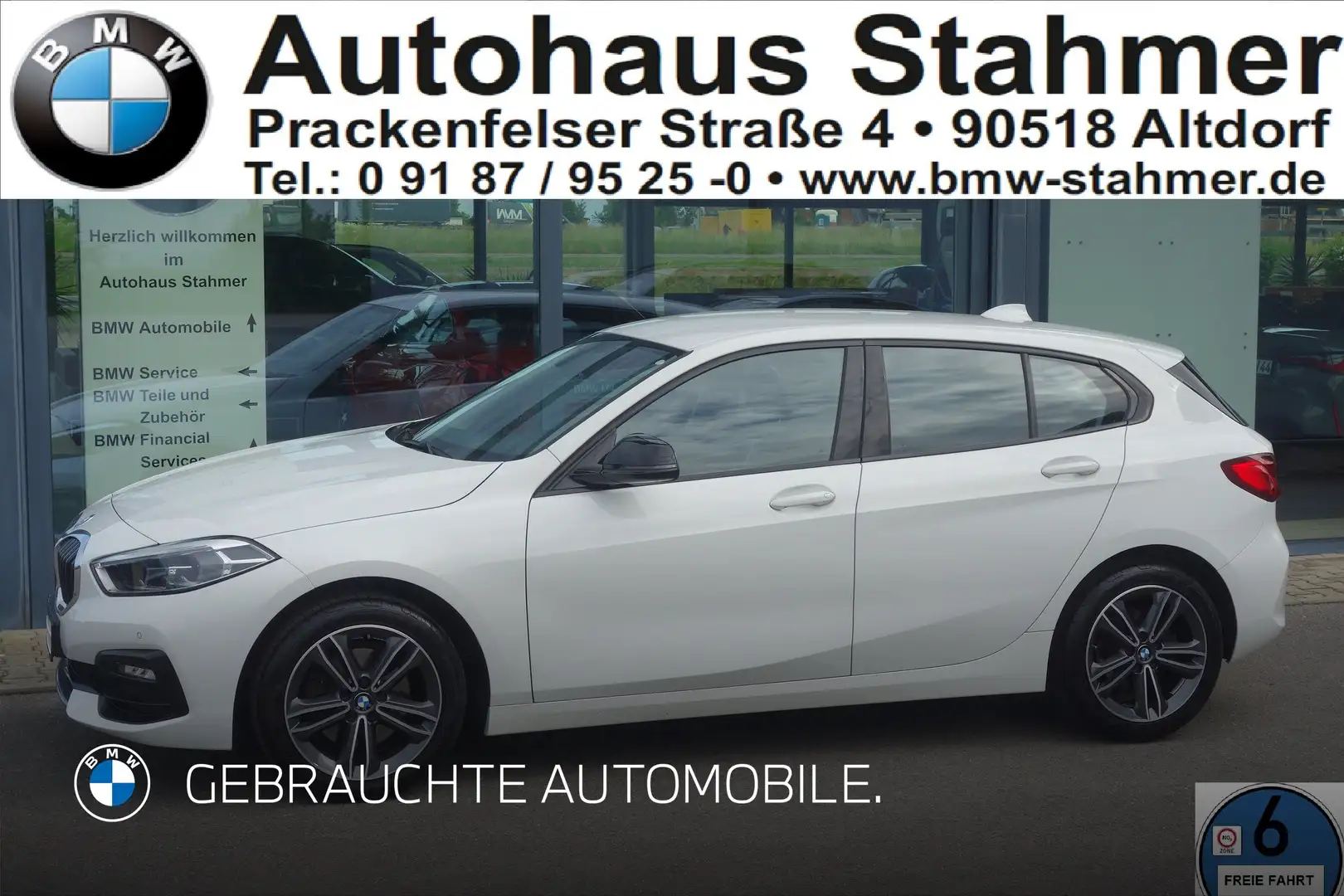 BMW 118 d Sport Line LED WLAN Tempomat AHK Klimaaut. Wit - 1