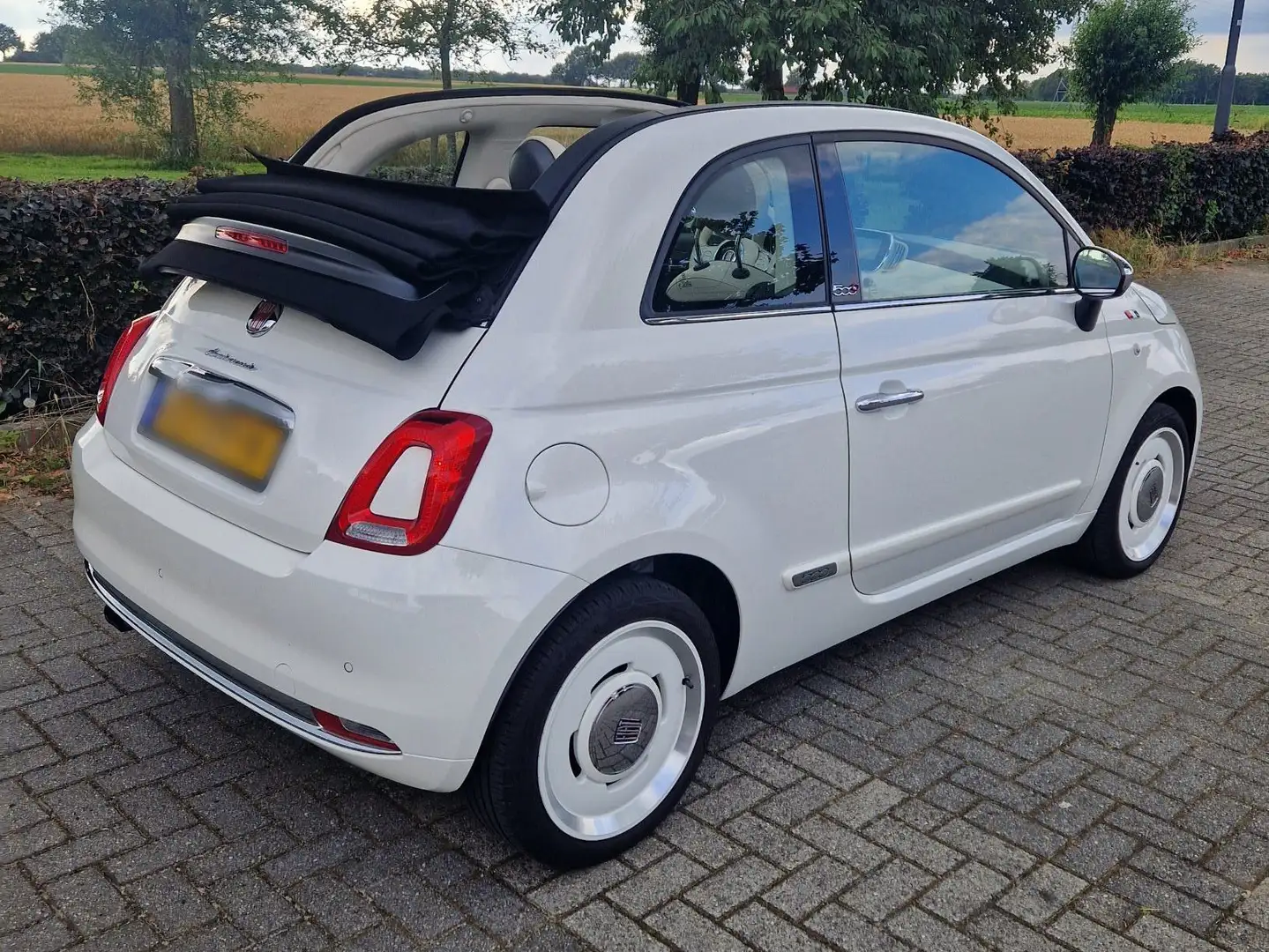 Fiat 500 Cabrio Anniversario Blanc - 1