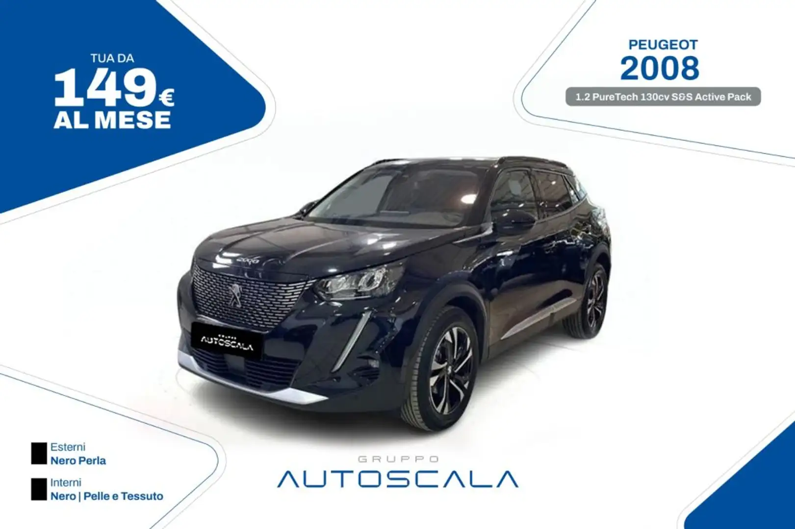 Peugeot 2008 1.2 PureTech 130cv S&S Active Pack Nero - 1