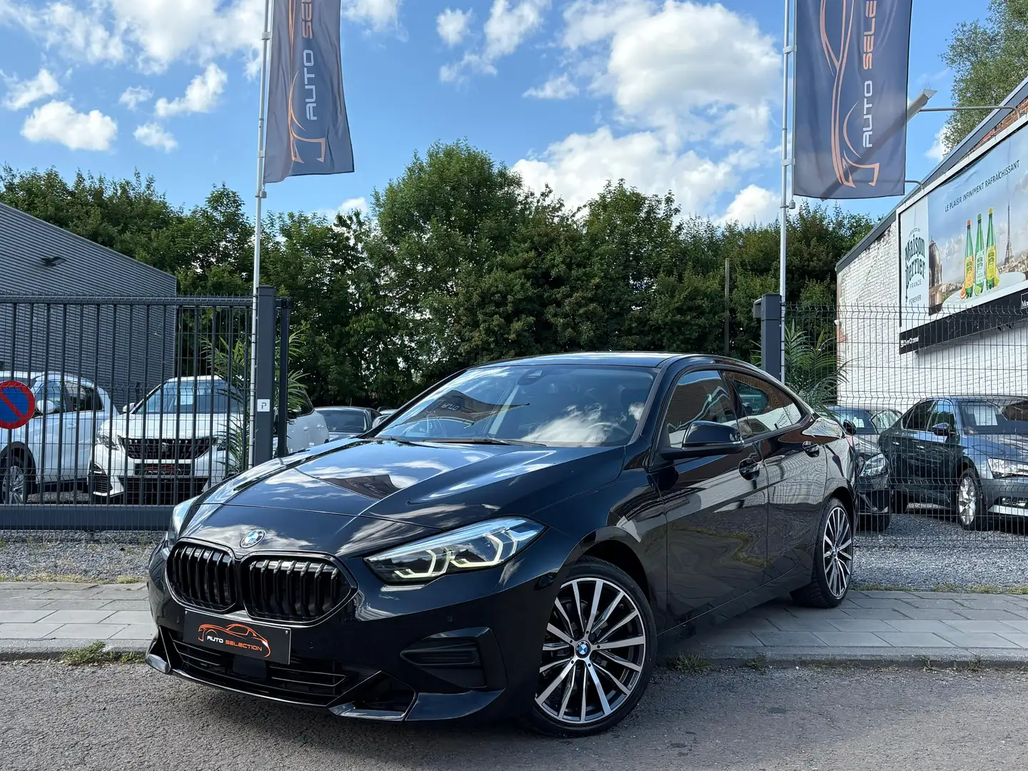 BMW 218 Gran Coupé 218iA-LED-NAVI-EURO6-BOITE AUTO-PDC Zwart - 1