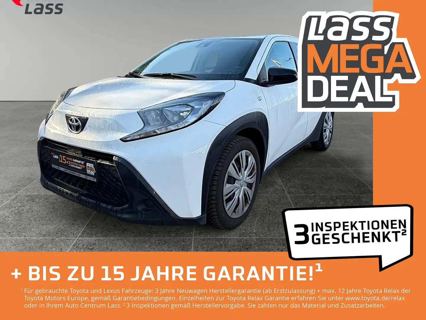 Toyota Aygo 1.0 Play ACC Fernlichtass. Kam. Navi PDC Weiß - 1
