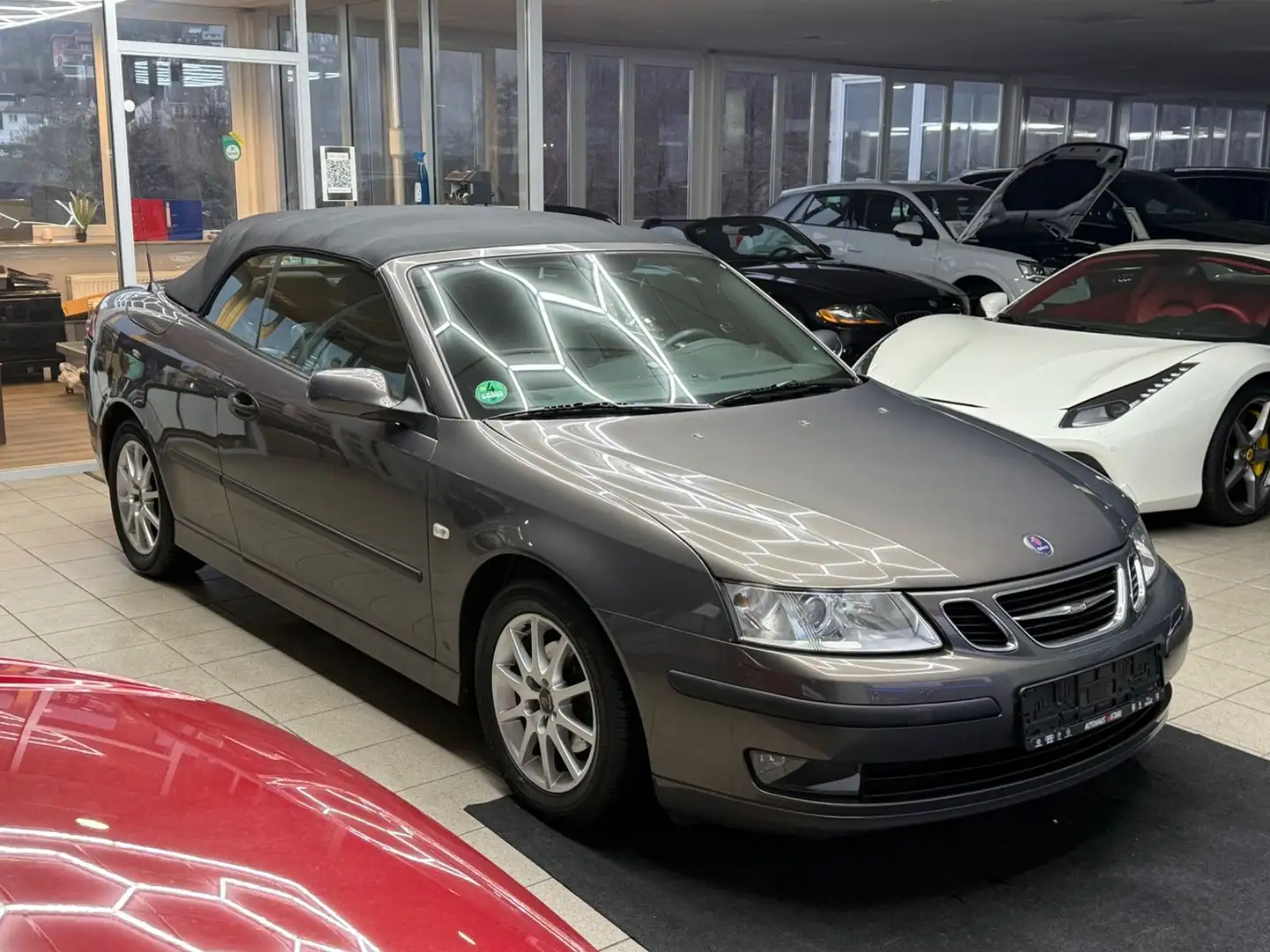 Saab 9-3 1.8t Cabriolet 1.8t SHZ PDC Leder Klima LM Gris - 1