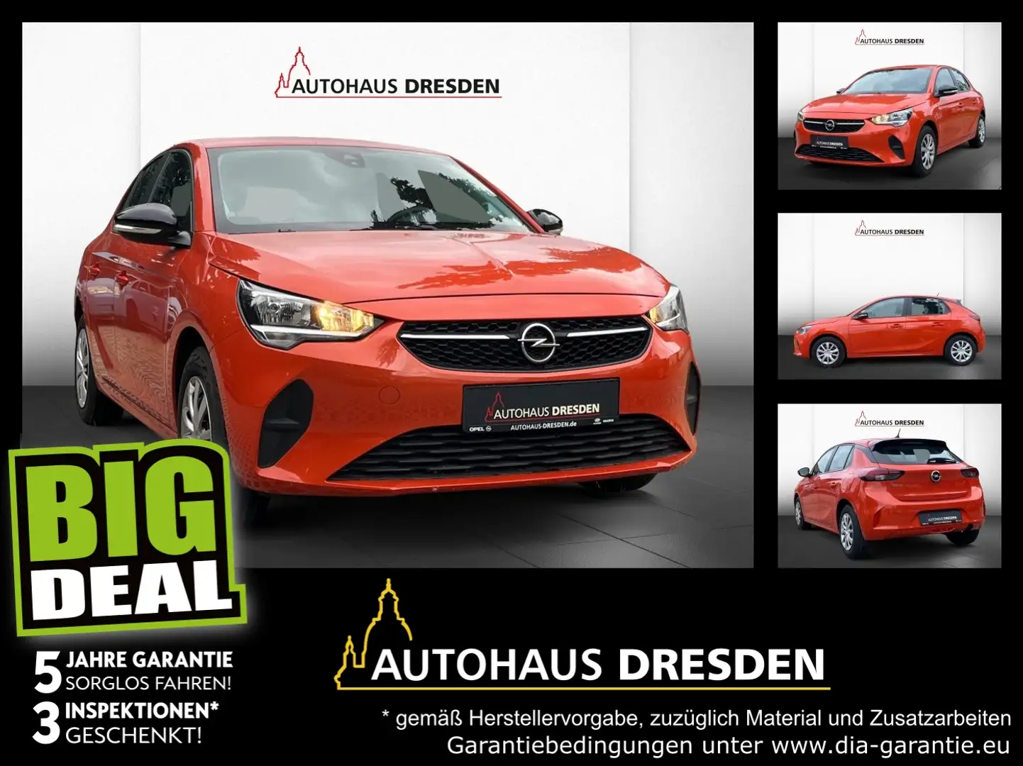 Opel Corsa F 1.2 Edition SpurH, KLIMA, TEMPOMAT Orange - 1