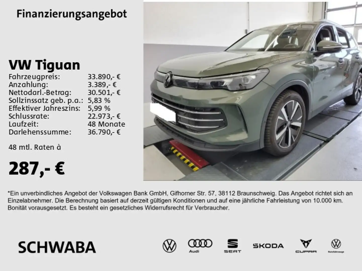 Volkswagen Tiguan Elegance 1.5 eTSI DCC*IQ.LIGHT*AHK*8-fach Verde - 1
