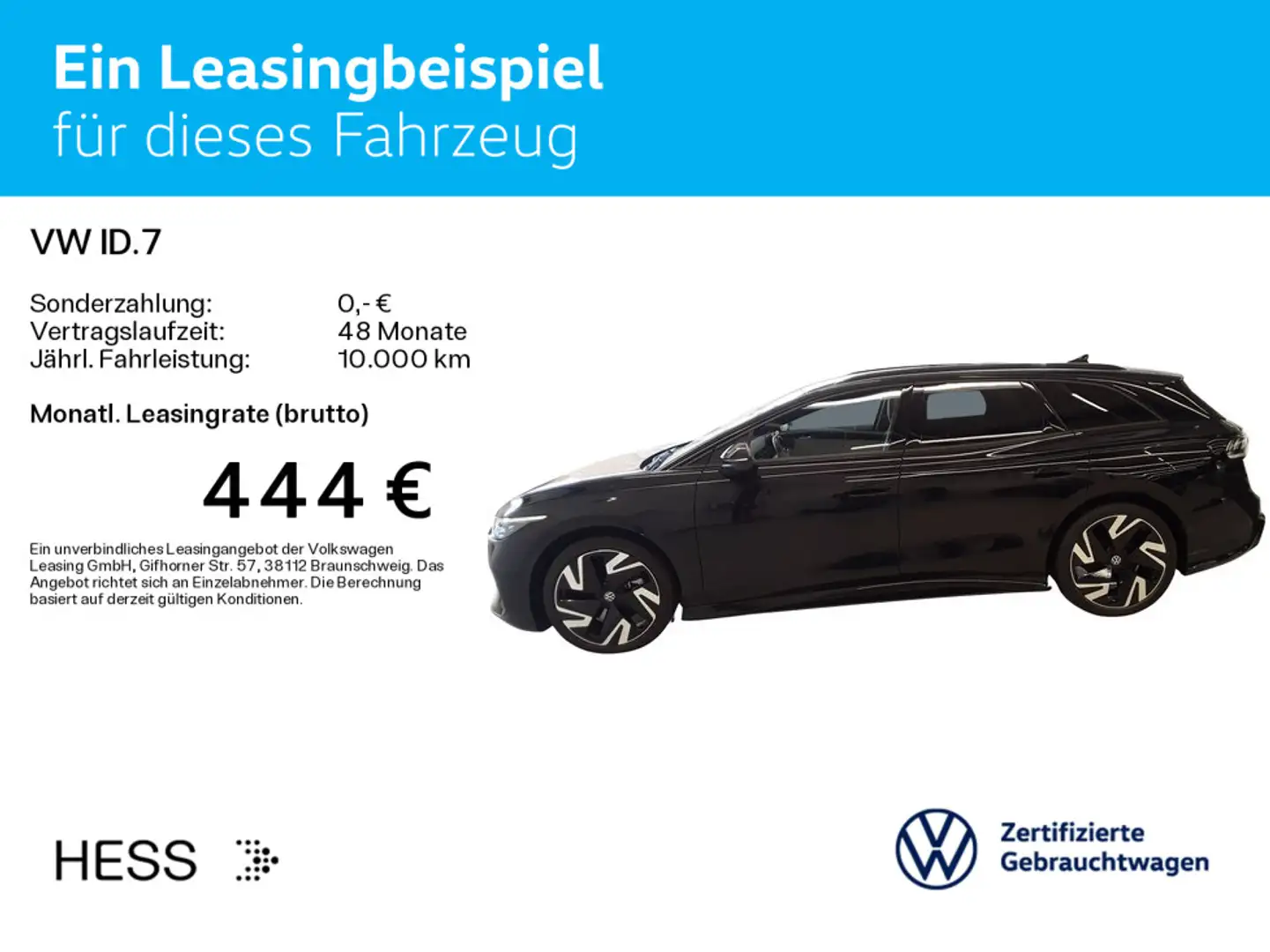 Volkswagen ID.7 Tourer GTX 4M*AHK*WÄRMEPUMPE*21ZOLL*IQ.LIGH Nero - 2