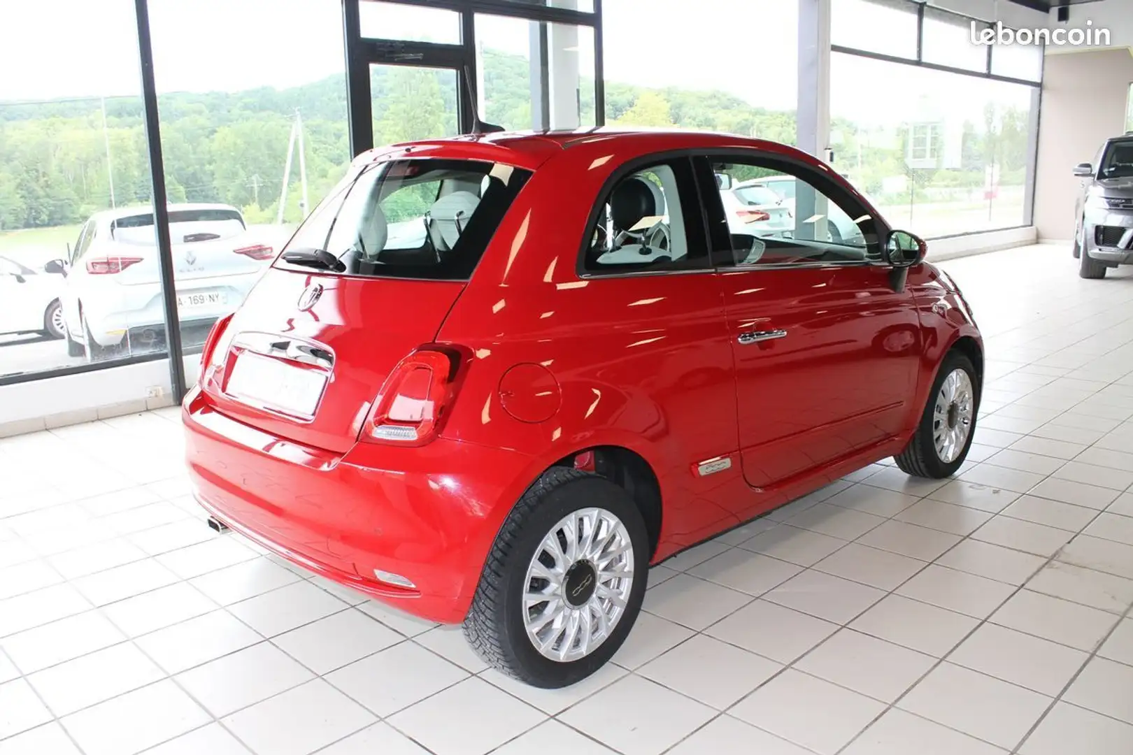 Fiat 500 1.2 69ch Eco Pack Lounge 1er Main Radar de recul Rouge - 2