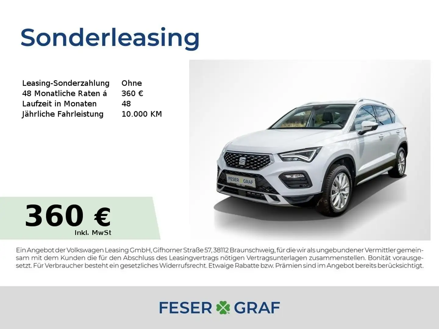SEAT Ateca Xperience 1.5TSI LED/NAVI/KAMERA/FULL LINK Weiß - 1