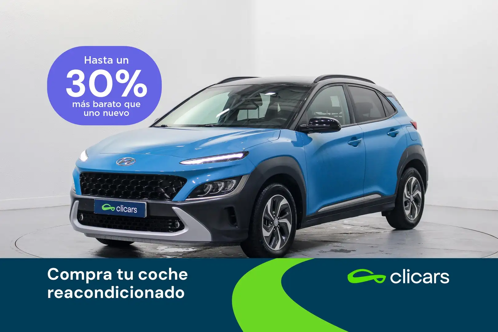 Hyundai KONA HEV 1.6 GDI DT Tecno 2C Bleu - 1