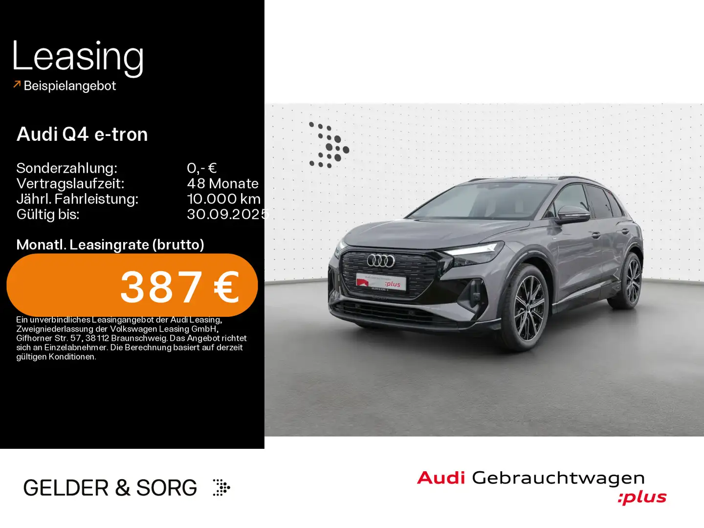 Audi Q4 e-tron 45 S line AHK*LED*RFK*Sound*Virtual Grau - 1