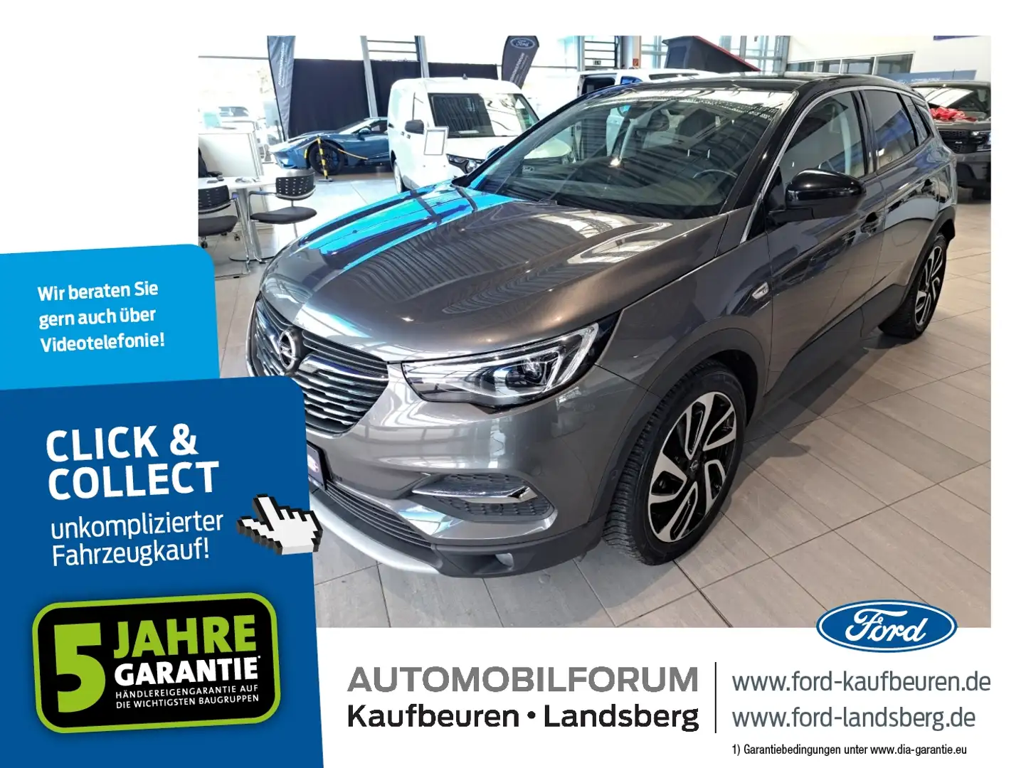 Opel Grandland X 2.0 D Ultimate LED Pano AHK SHZ Navi Šedá - 1
