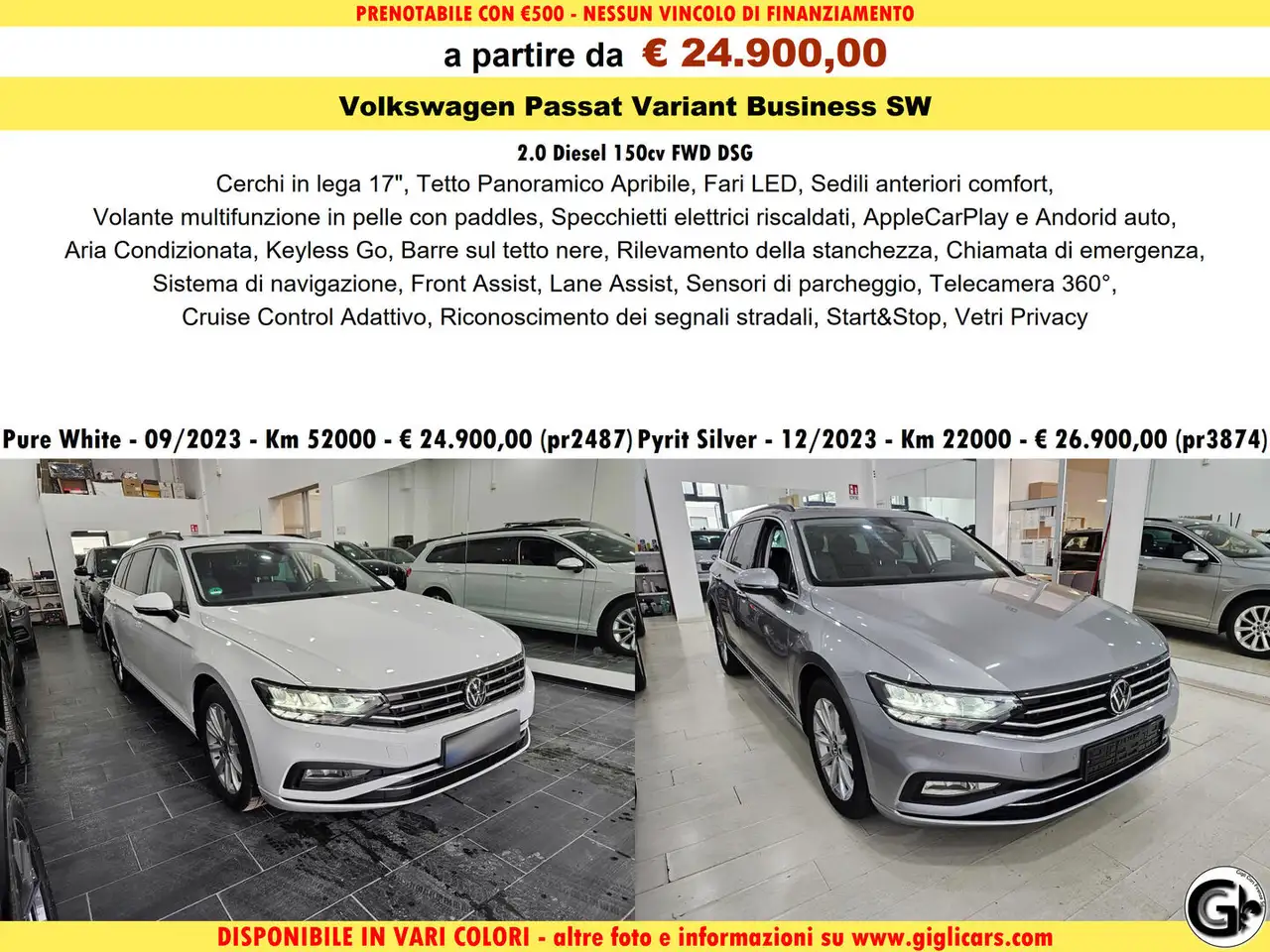 Volkswagen Passat Variant Tetto LED C.17 ACC Camera360 PDC Navi Paddles S&S — photo 1 of 15