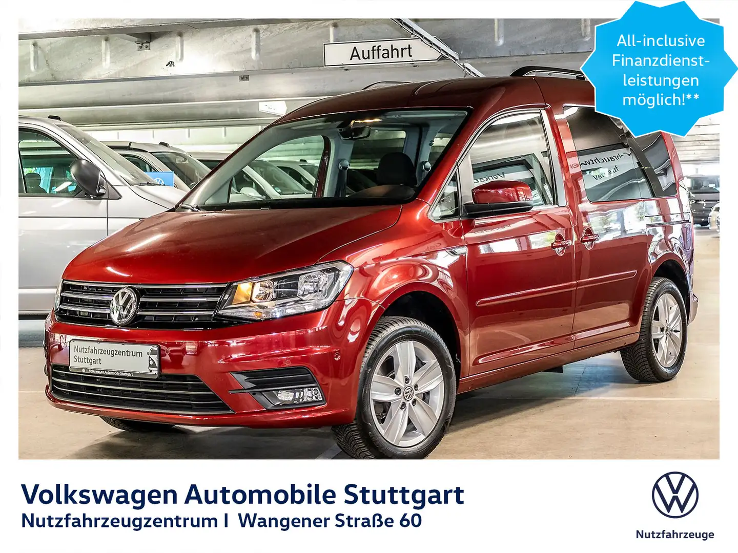 Volkswagen Caddy Comfortline 1.4 TSI Euro 6b  Klima Rot - 1