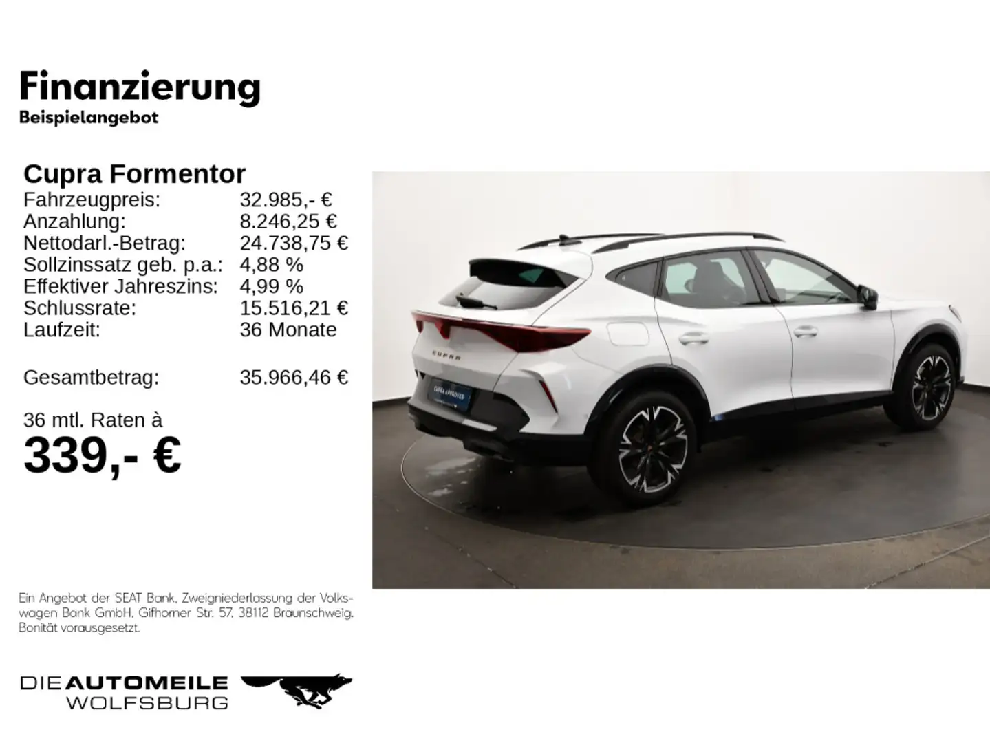 CUPRA Formentor 1.5 eTSI 110 kW Weiß - 2