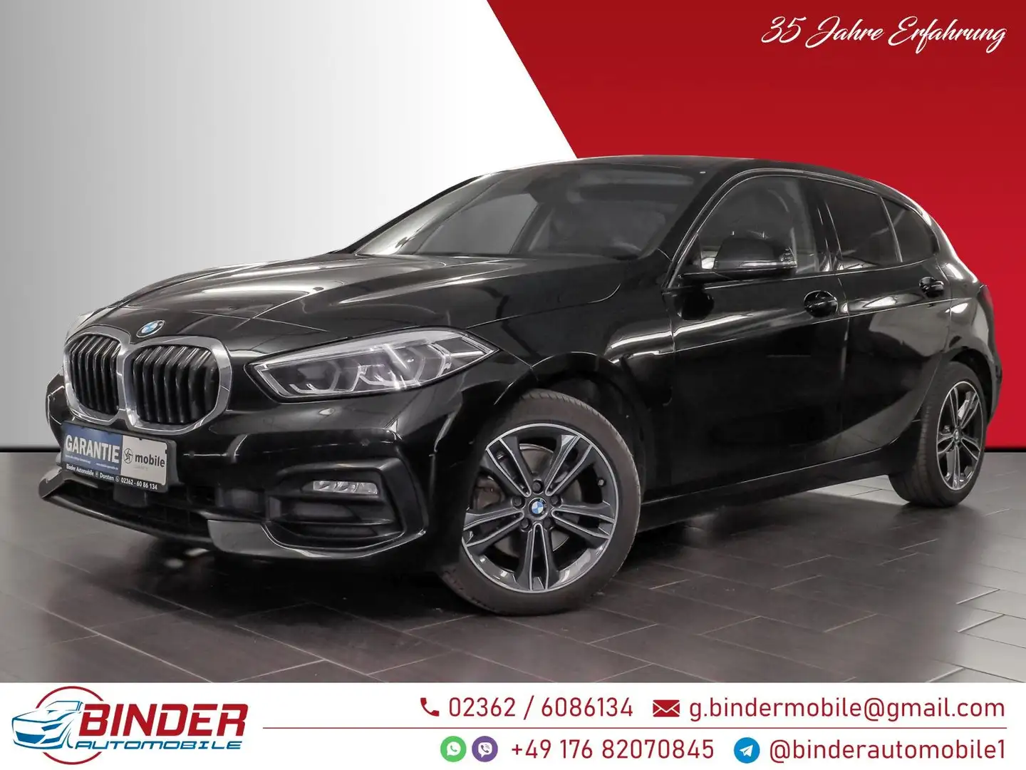 BMW 118 d SPORT LINE*TOP ZUSTAND*SORGLOS-PAKET* Noir - 1
